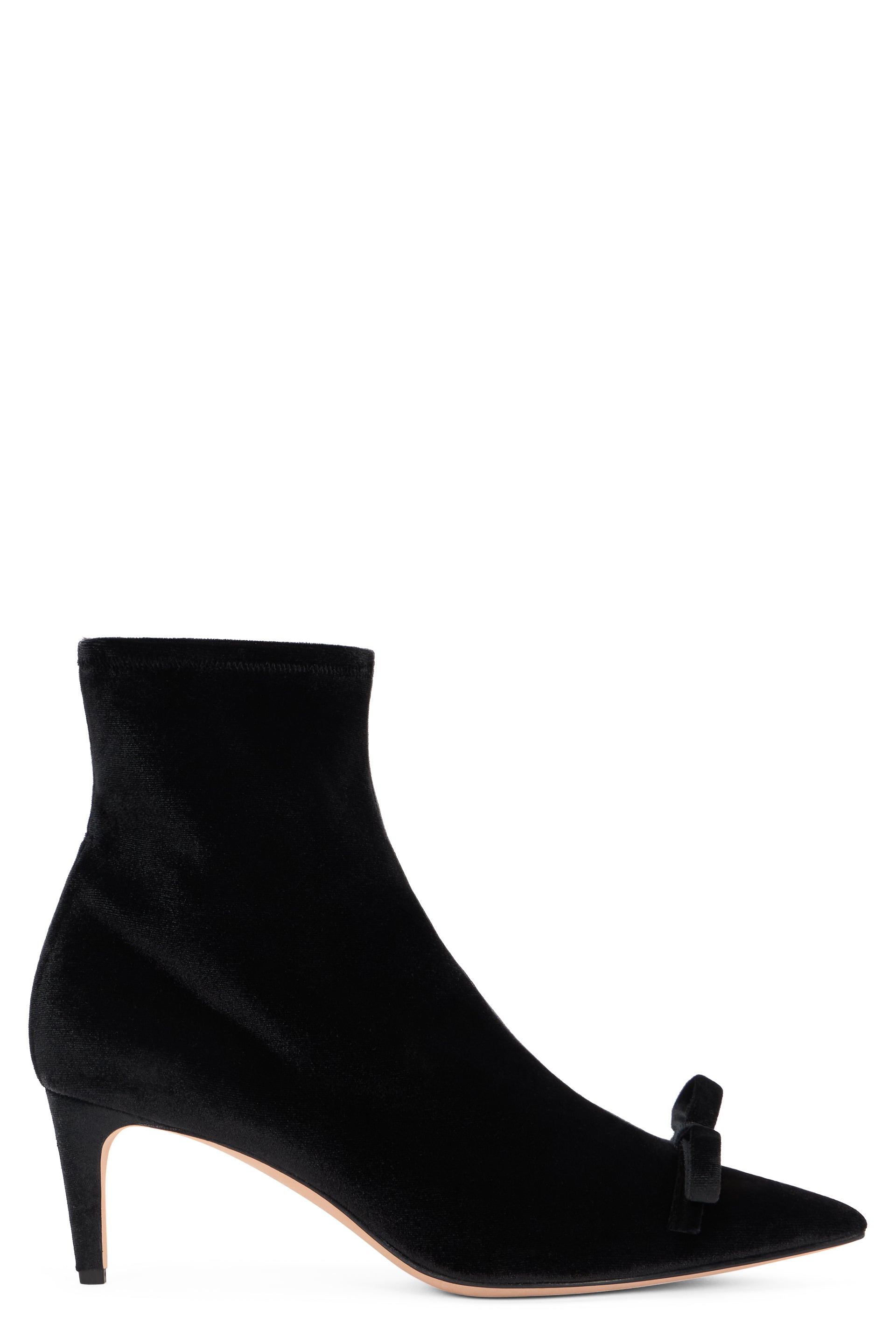 Elegant black ankle boots with stiletto heel.