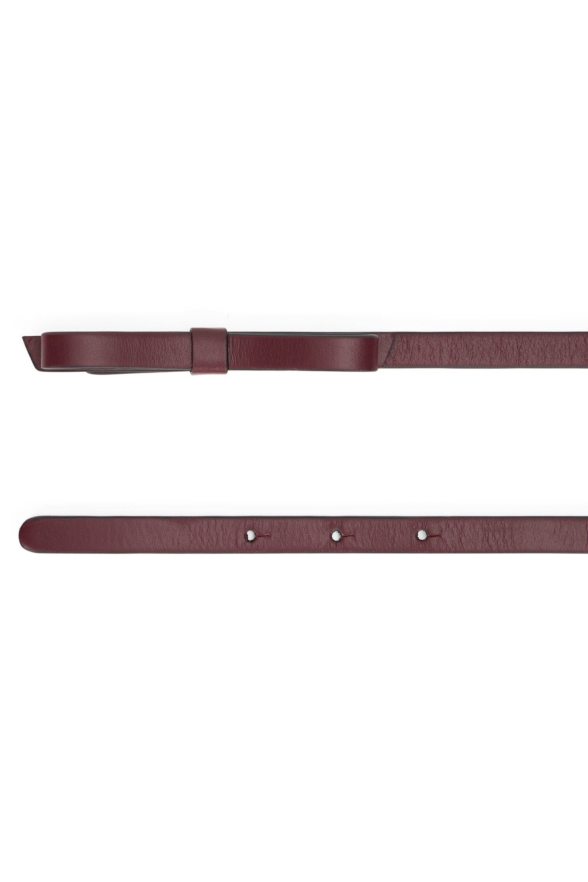 Bordeaux color belt, minimalist and elegant.