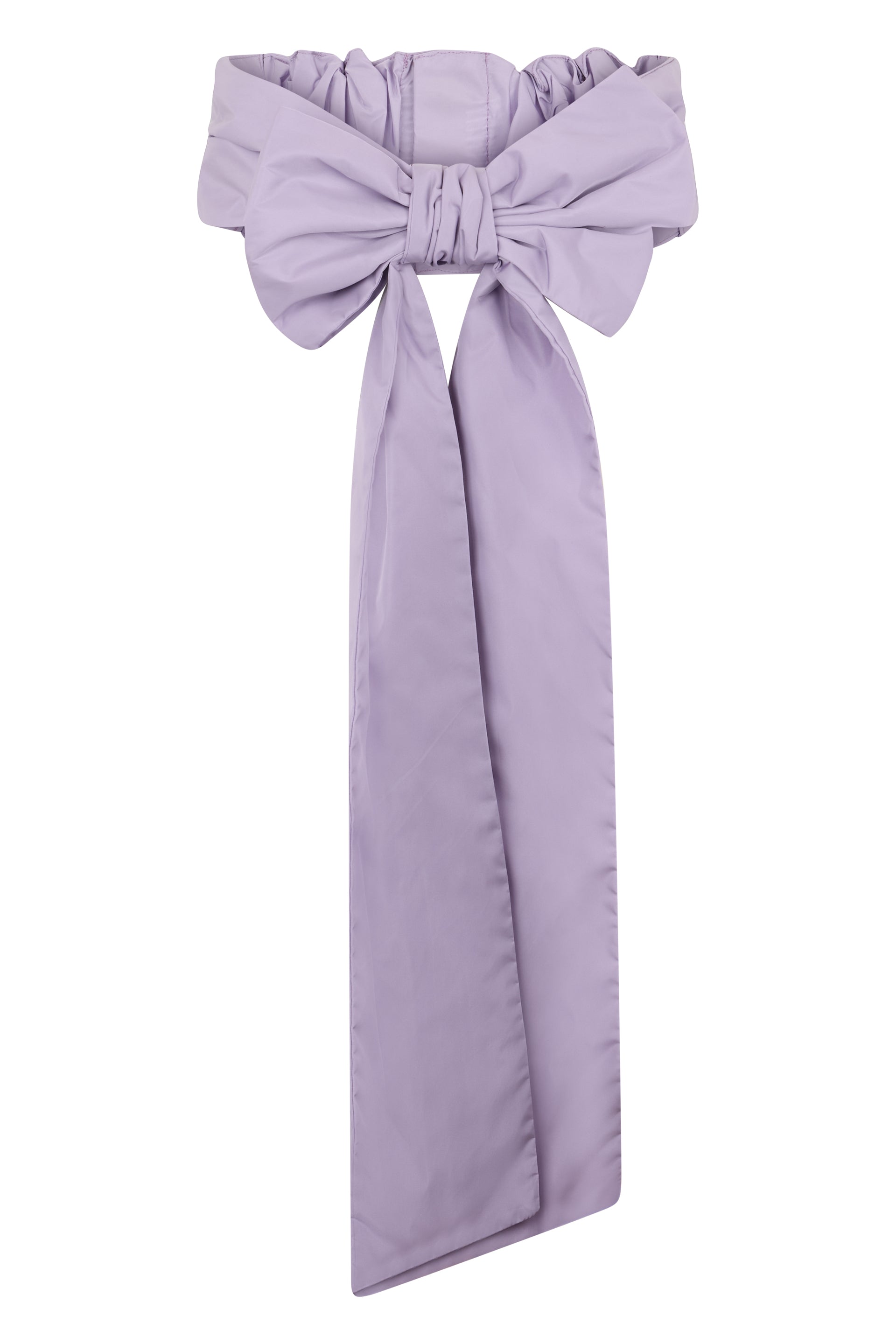 Elegant accessory for lilac hair with bow.