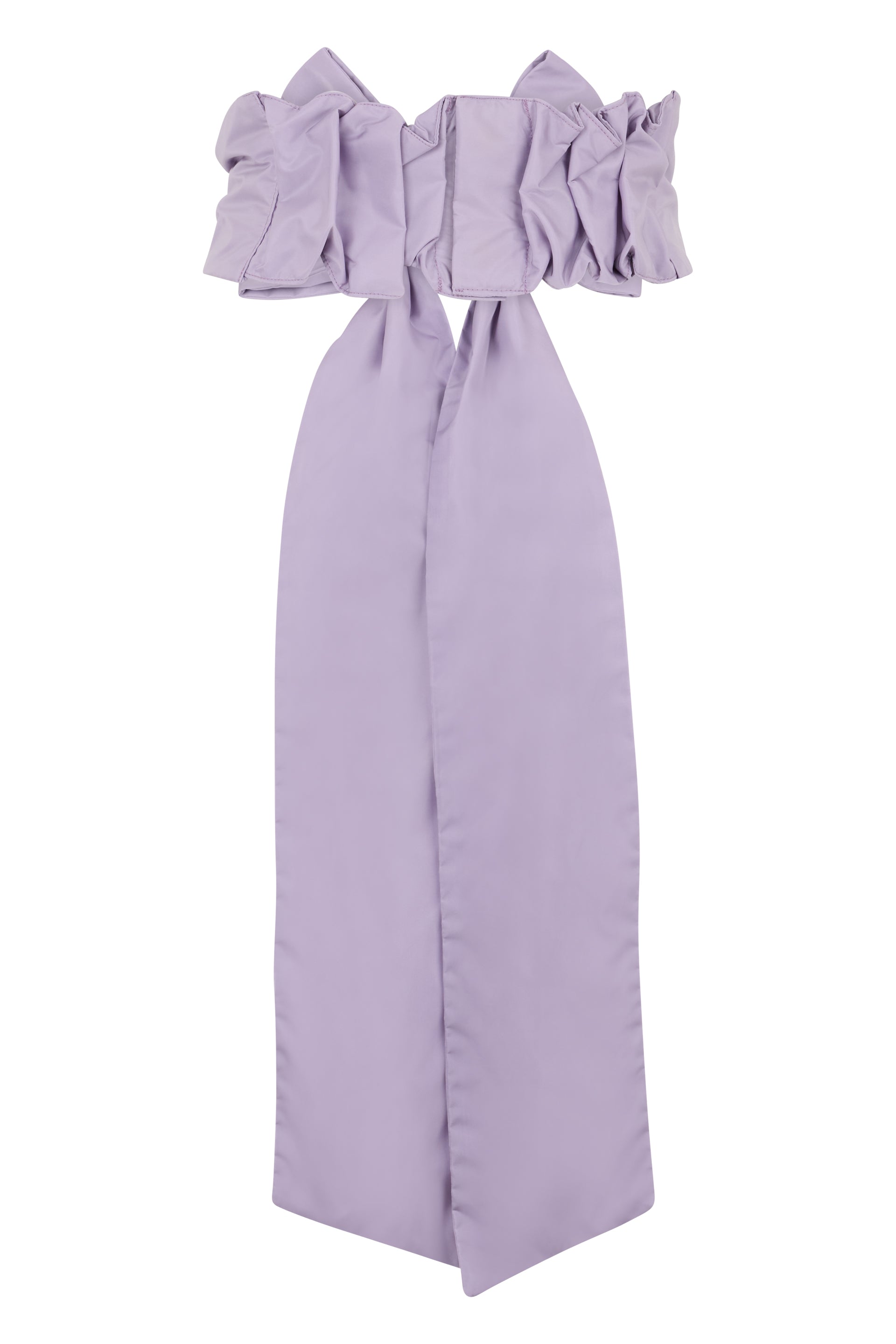 Elegant accessory for lilac hair with bow.