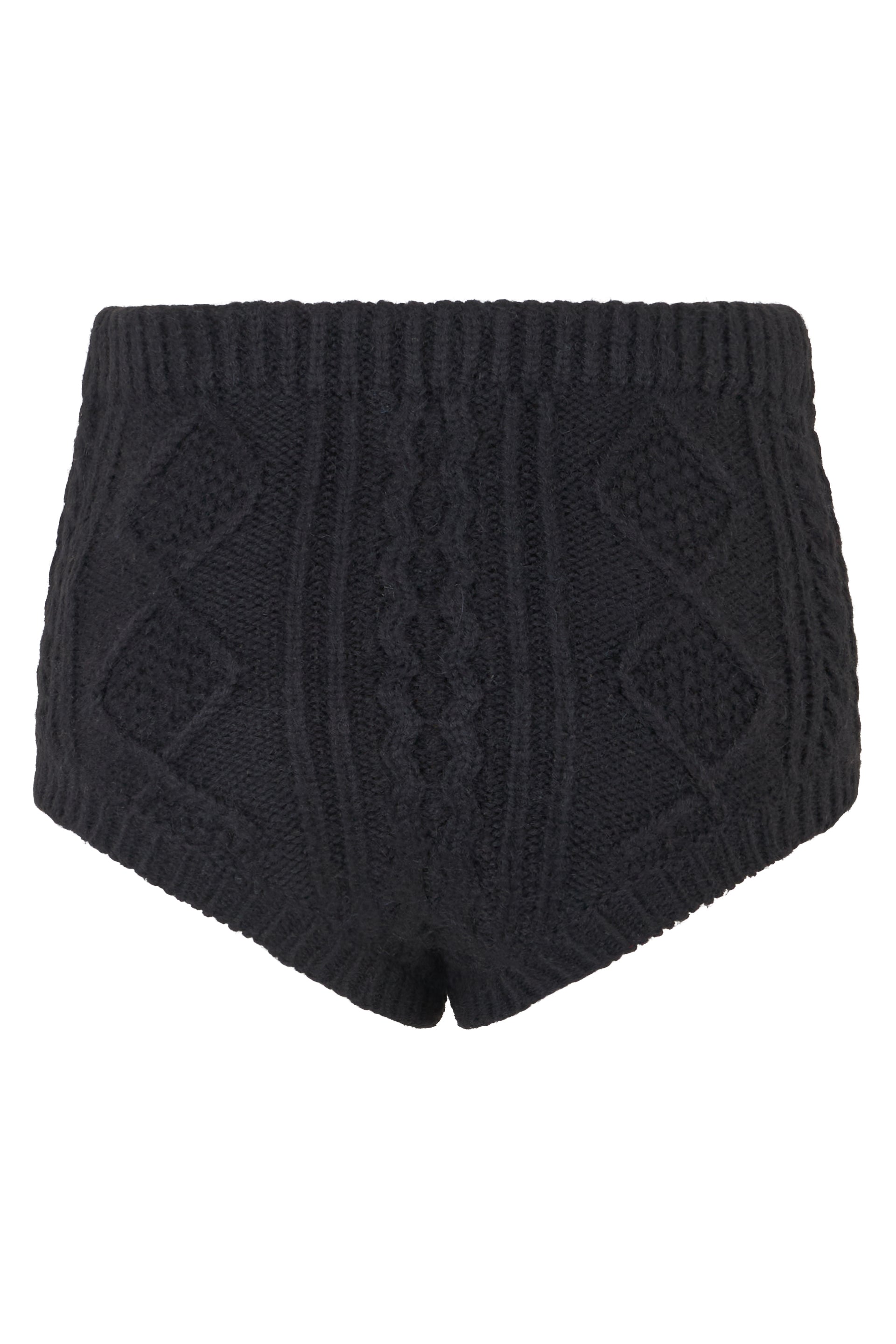 Micro shorts in black mesh with a versatile and comfortable design.
