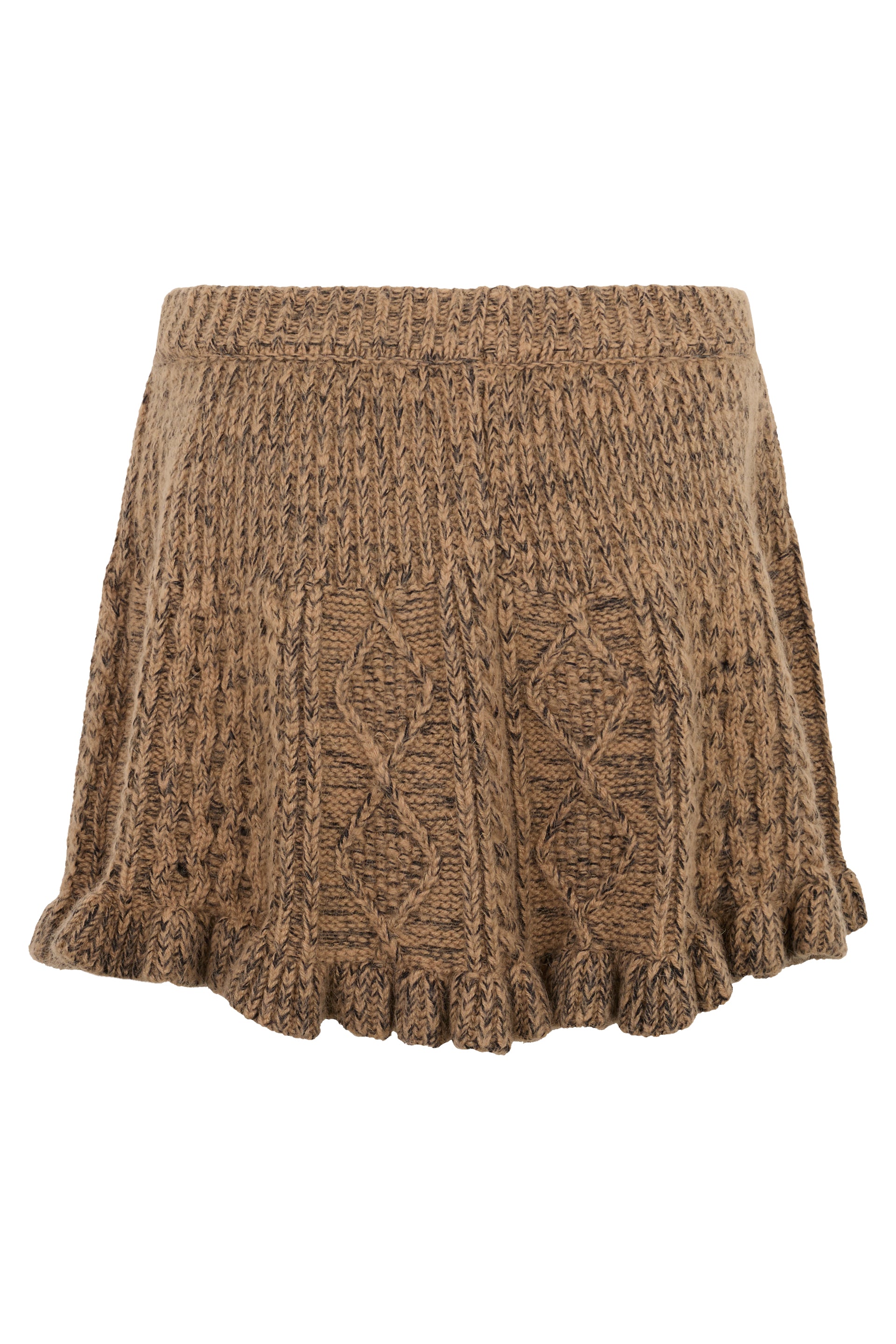 Brown flared short skirt, comfort and style guaranteed.