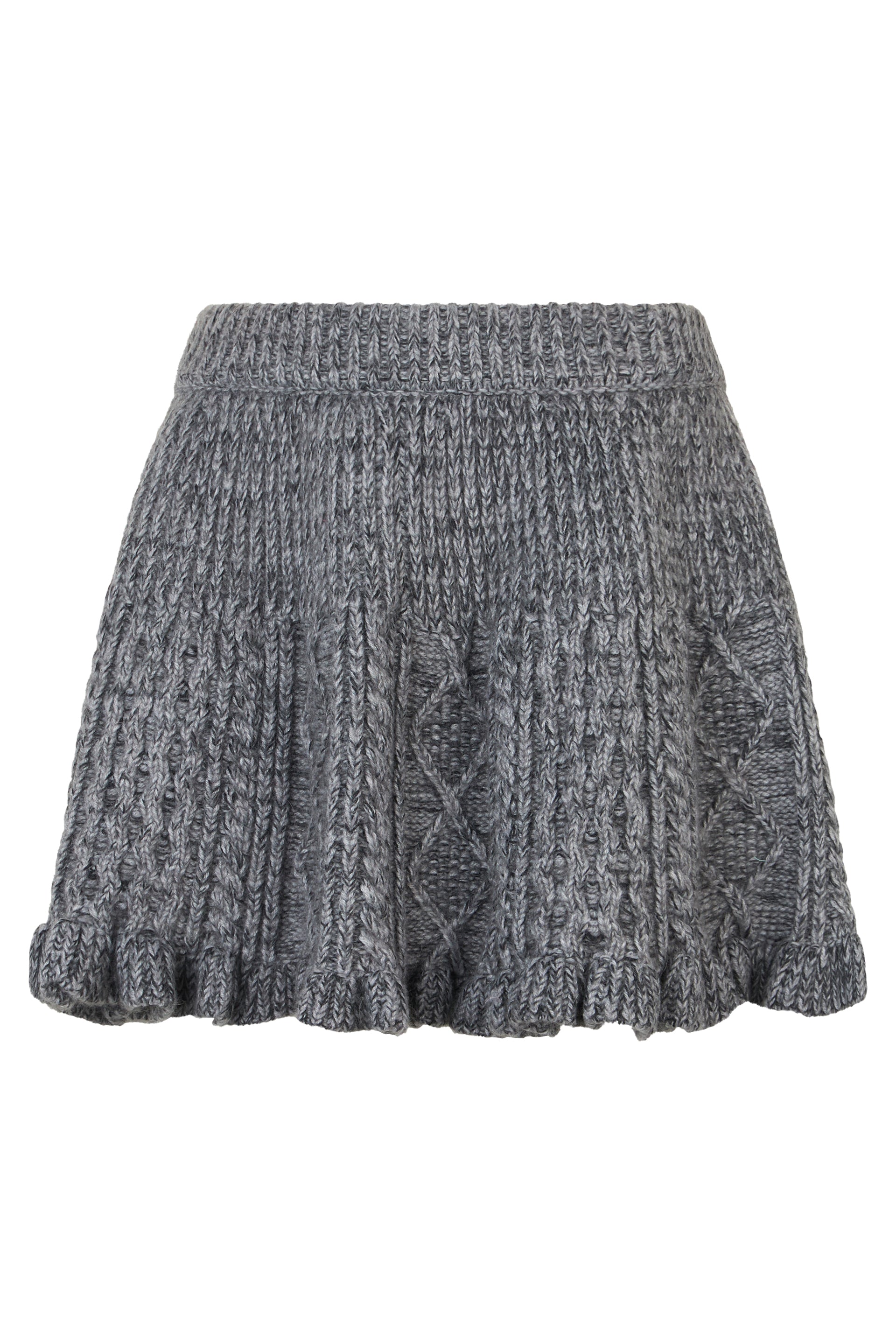 Short circular skirt in shades of gray, elegant and versatile.