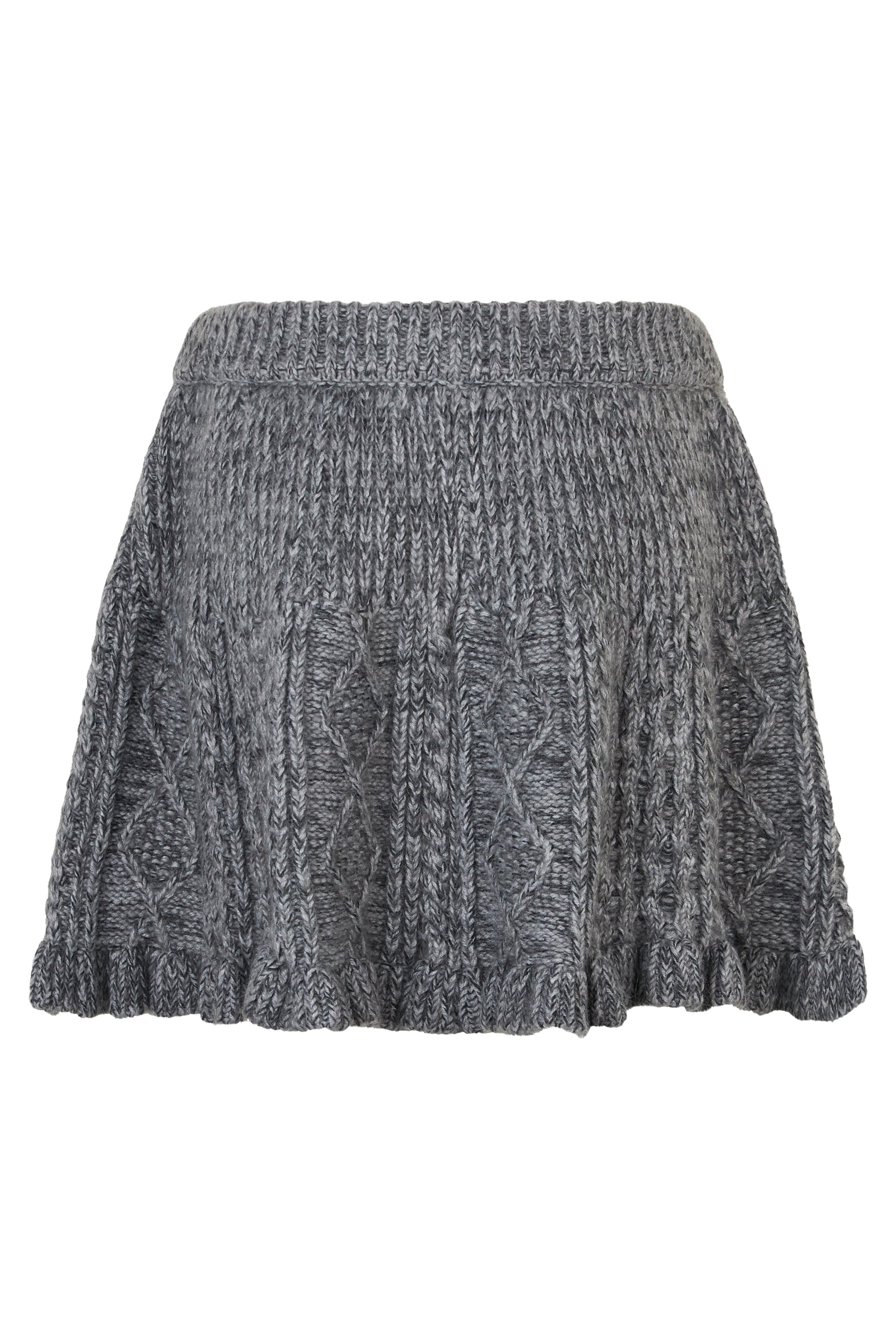 Short circular skirt in shades of gray, elegant and versatile.