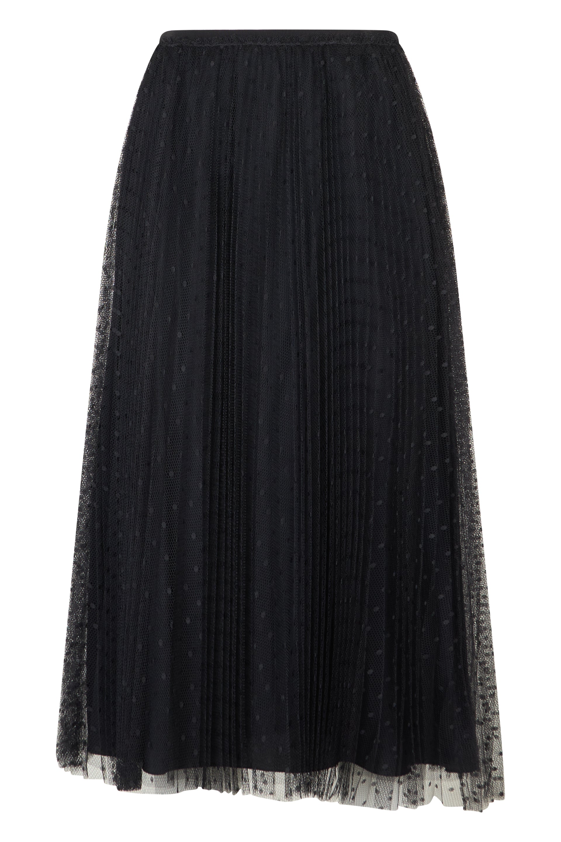 Midi skirt in black color with an elegant and versatile design.