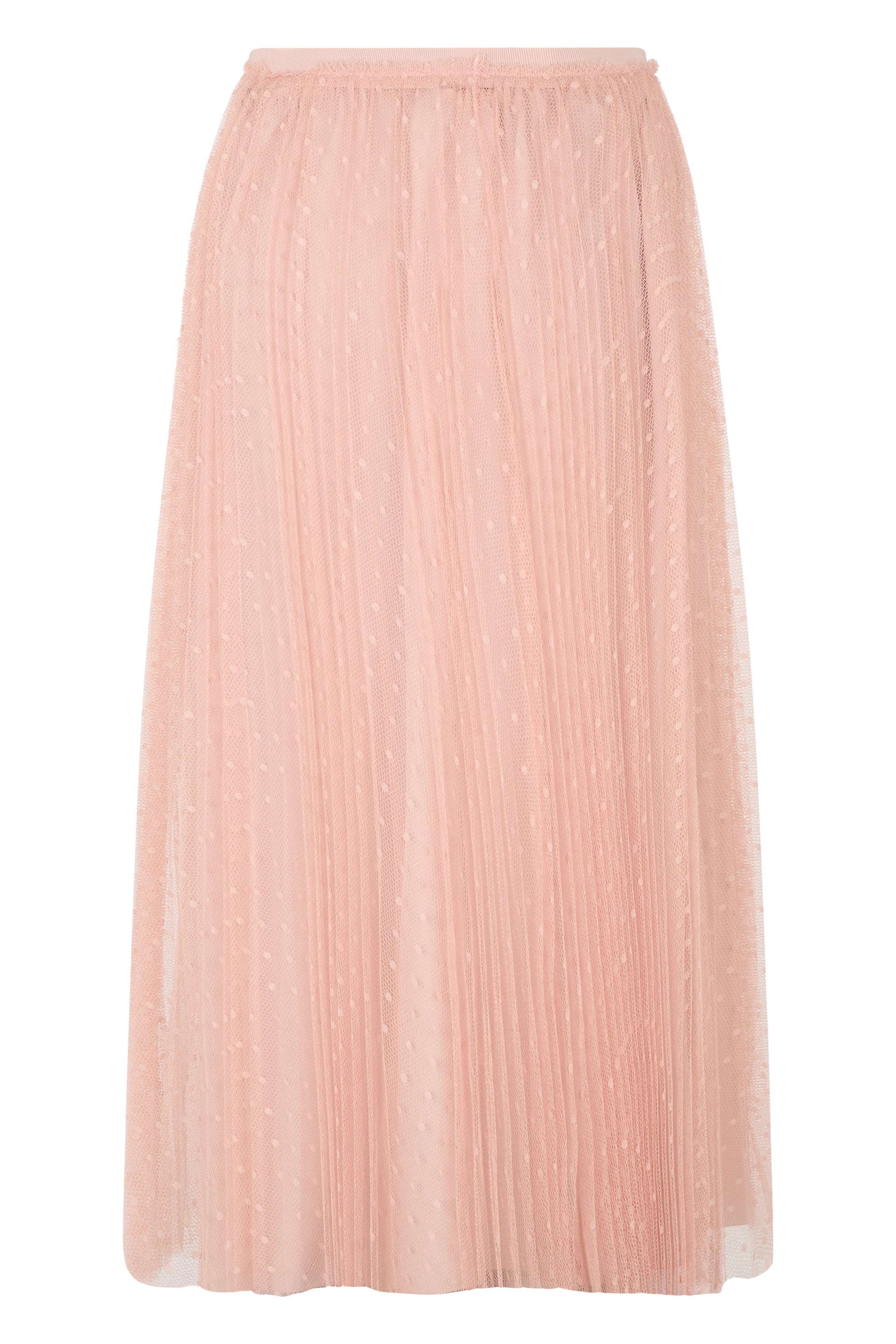Flowy pink midi skirt for any occasion.
