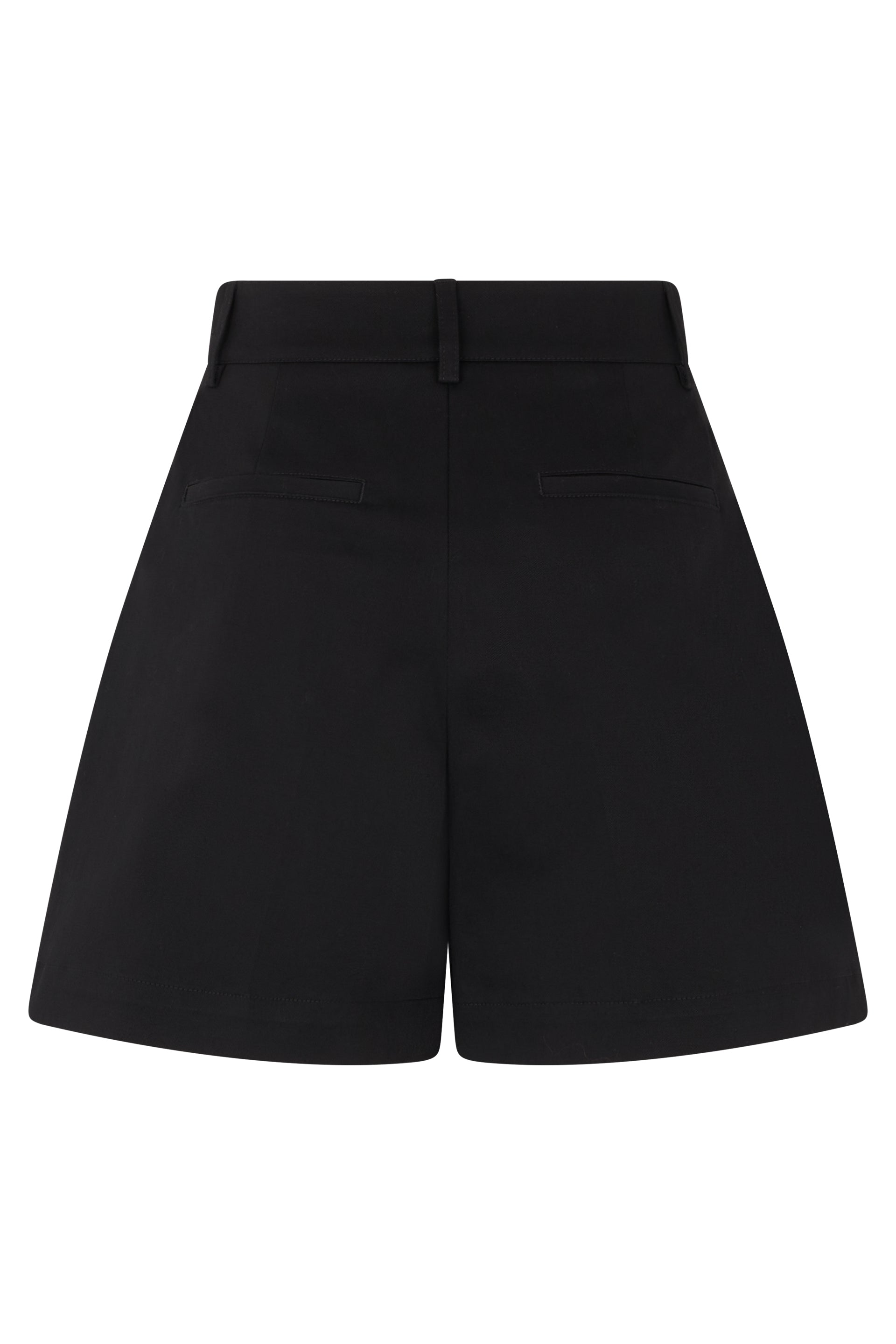 Elegant black high-waisted shorts, perfect for any look.