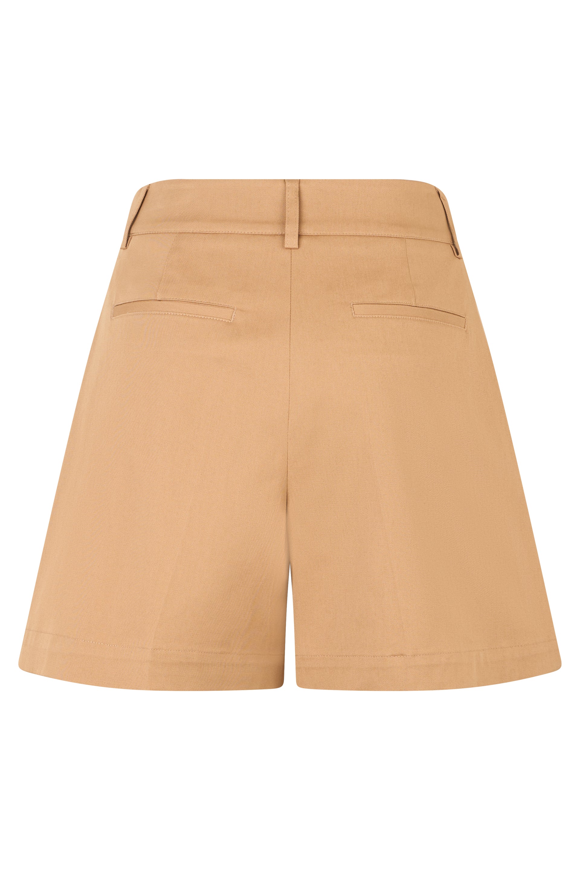 Beige high-waisted shorts, versatile and fashionable.