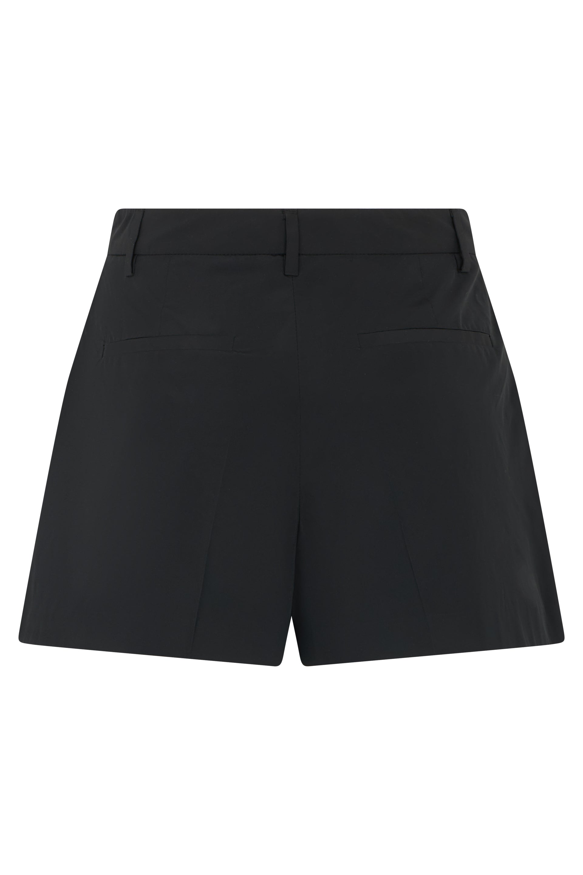 Elegant black shorts high waist with versatile design.
