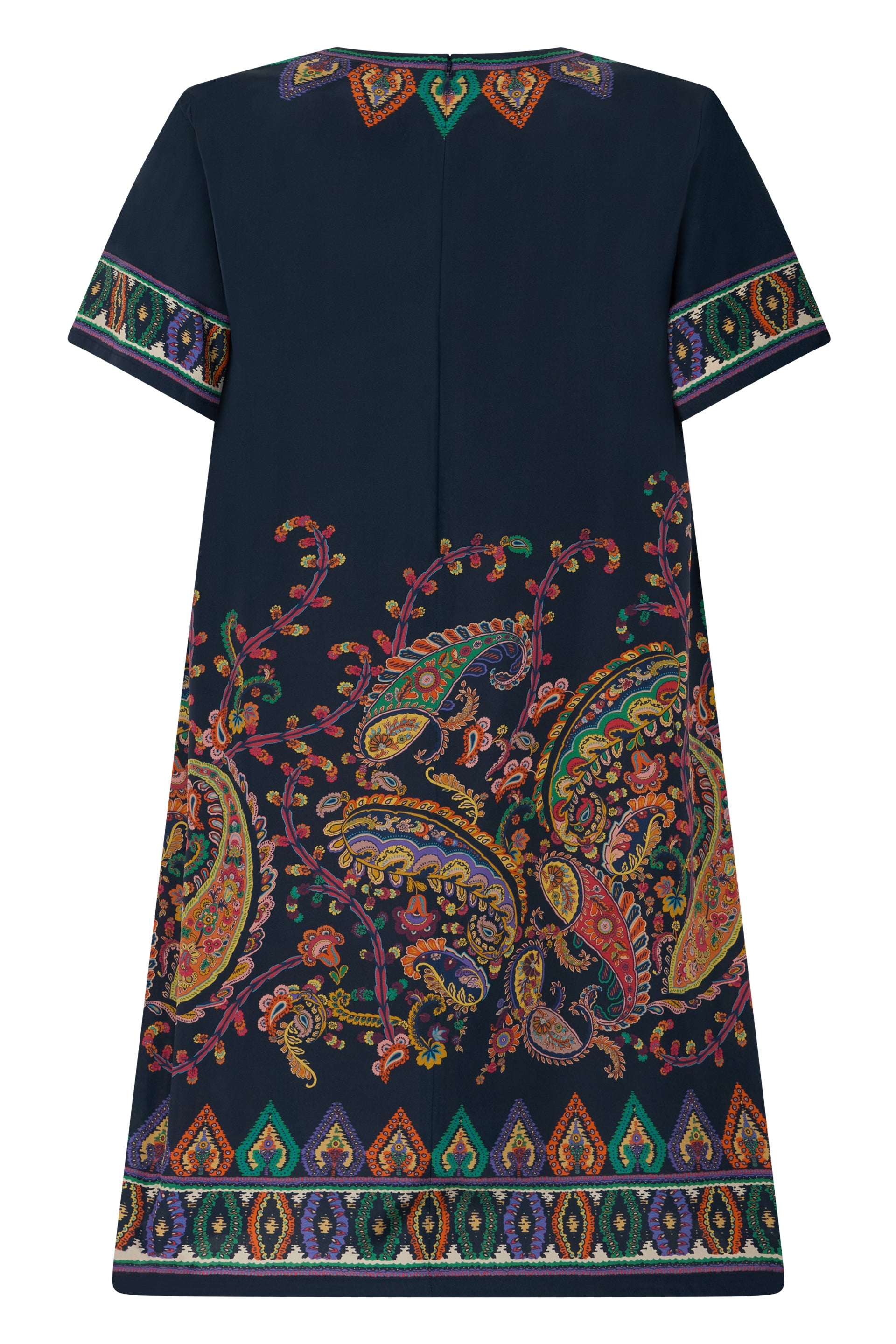 Short silk dress with print