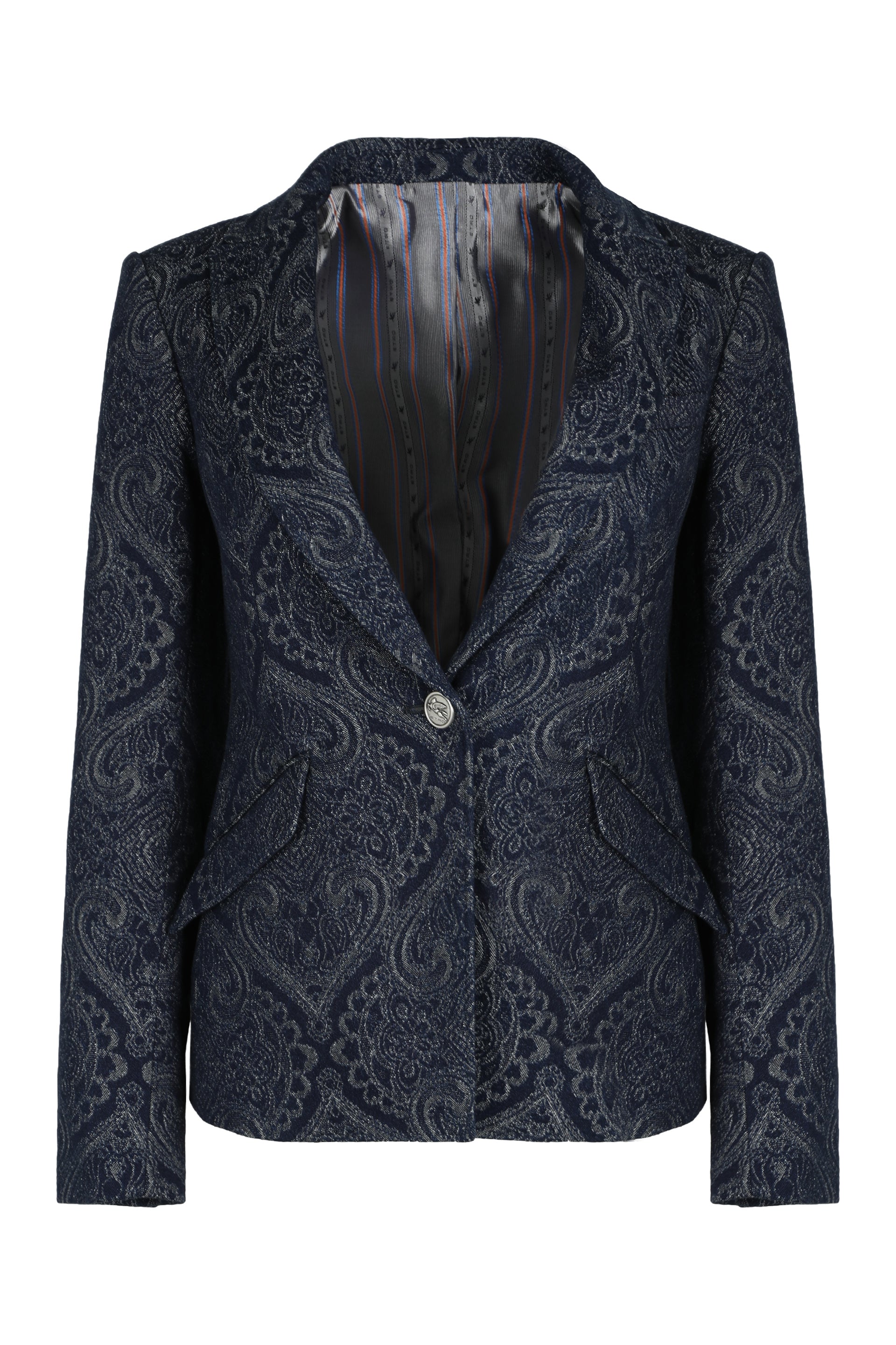 Denim jacquard jacket