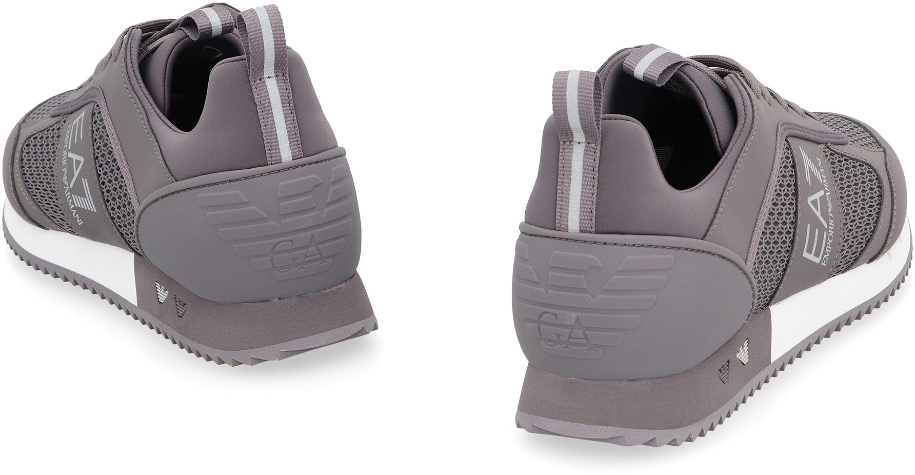 Mesh and vegan leather low-top sneakers