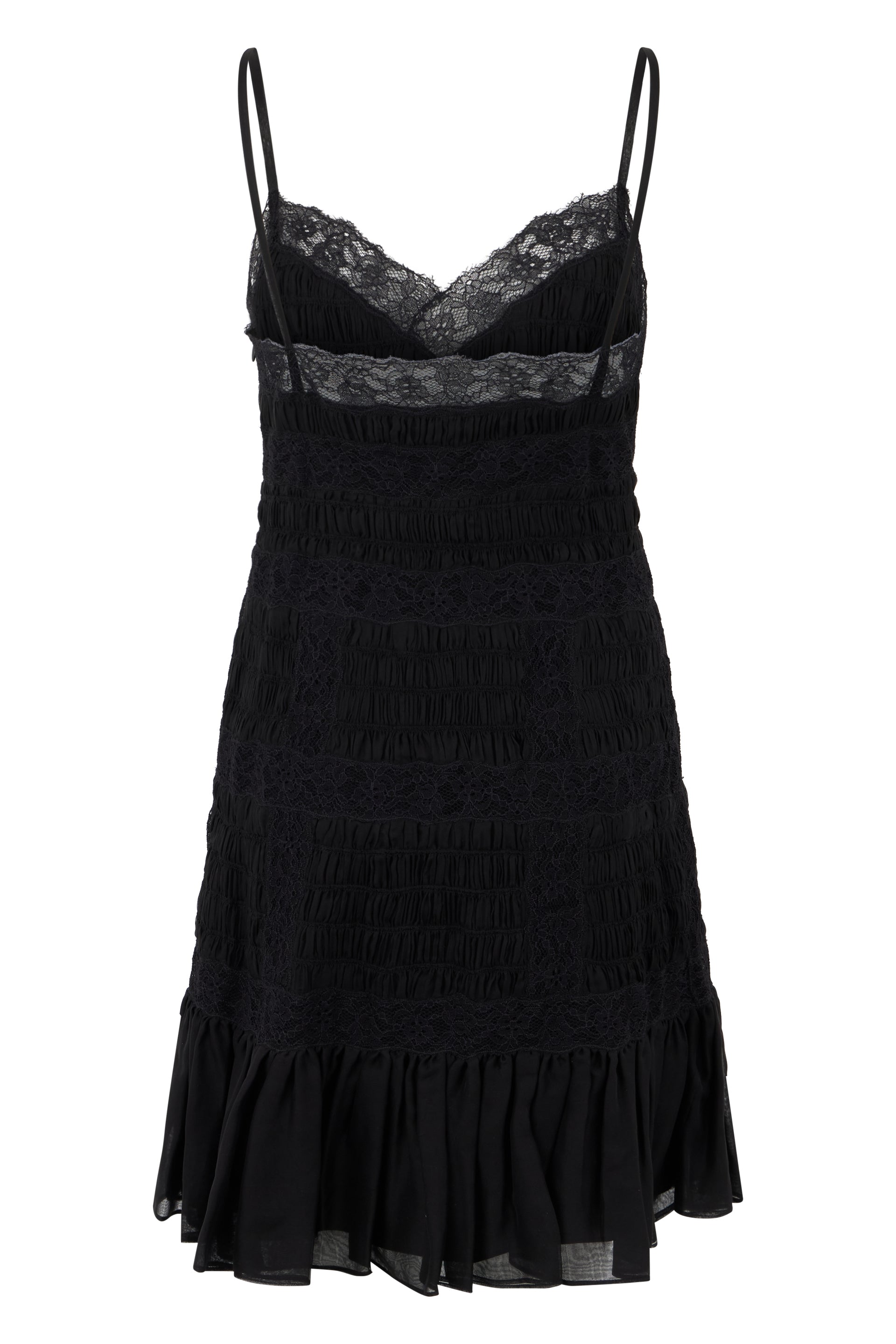 Dress short black with lace