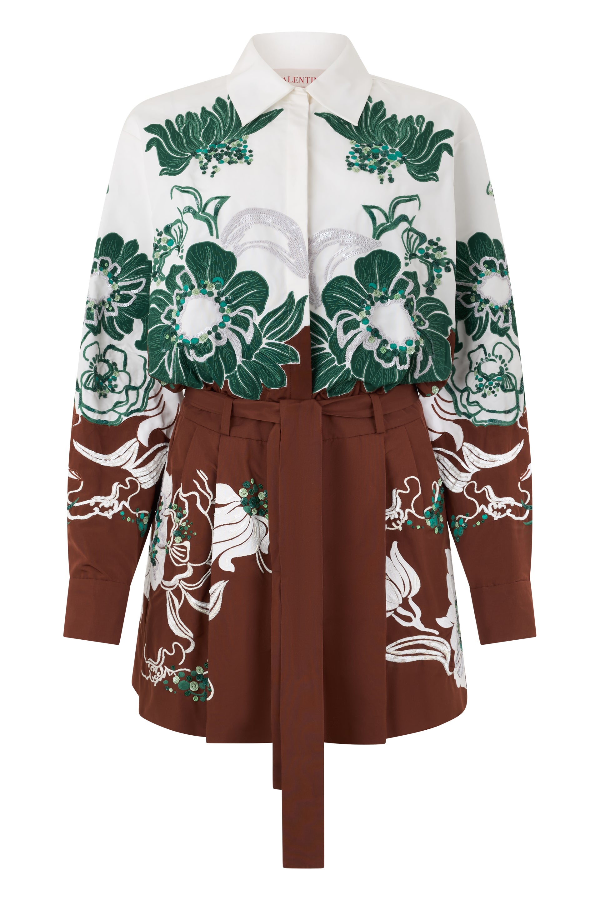 Embroidered short jumpsuit