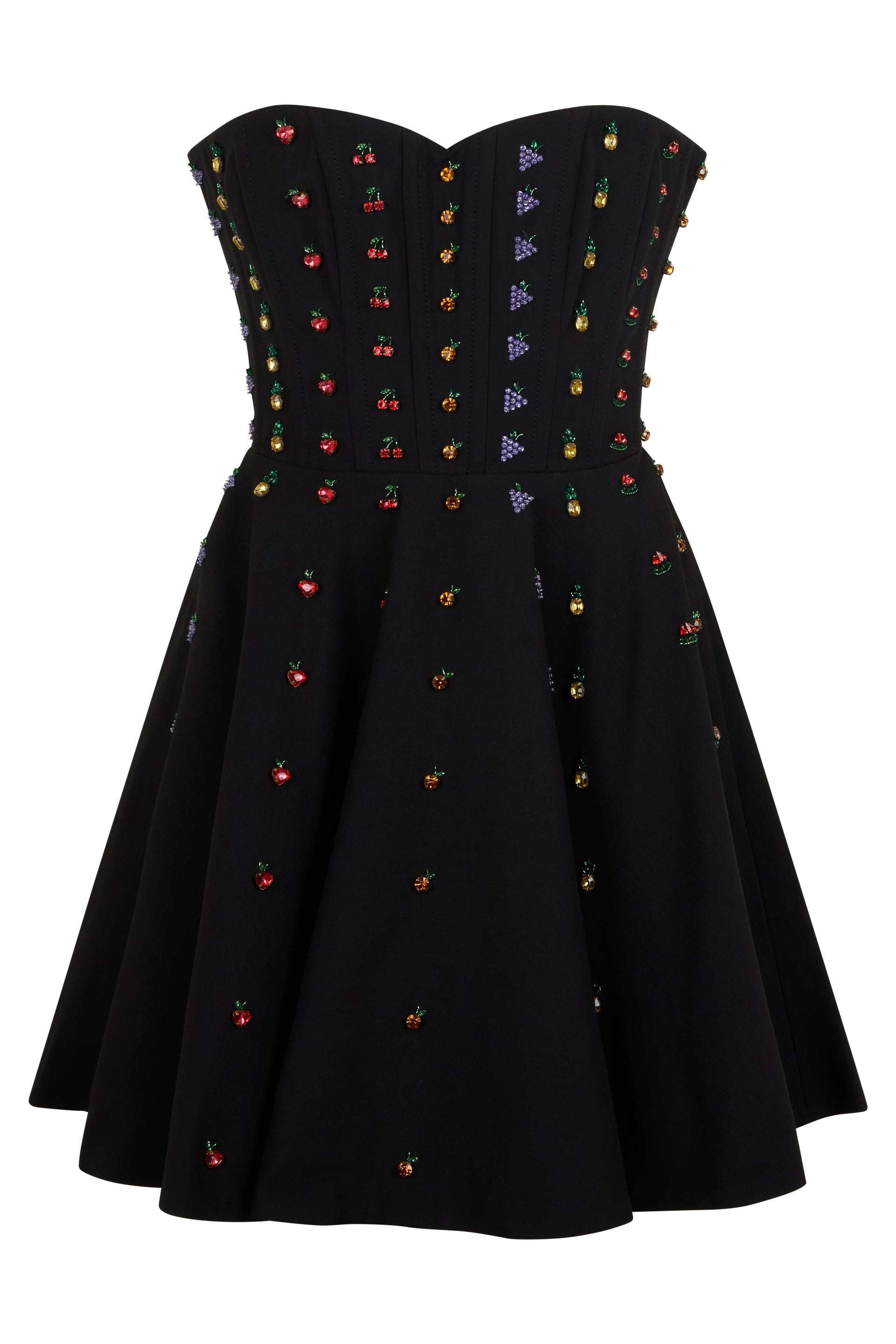 Black dress with sweetheart neckline