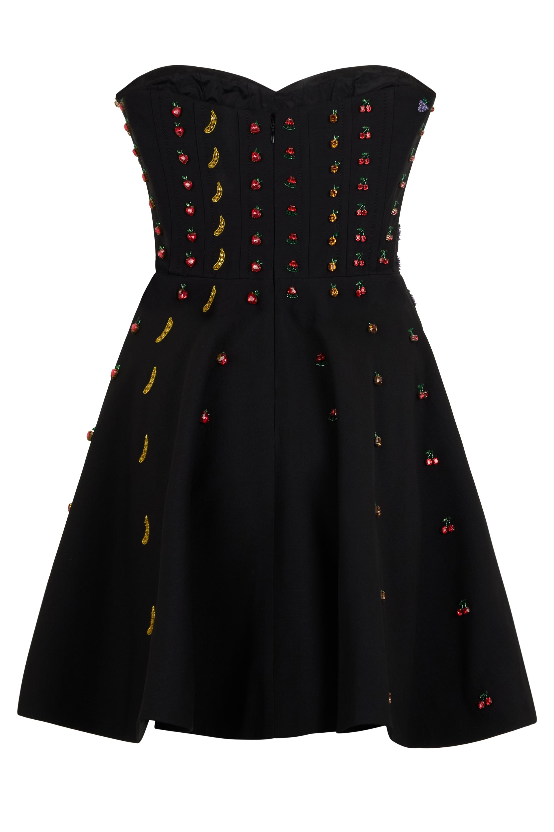 Black dress with sweetheart neckline