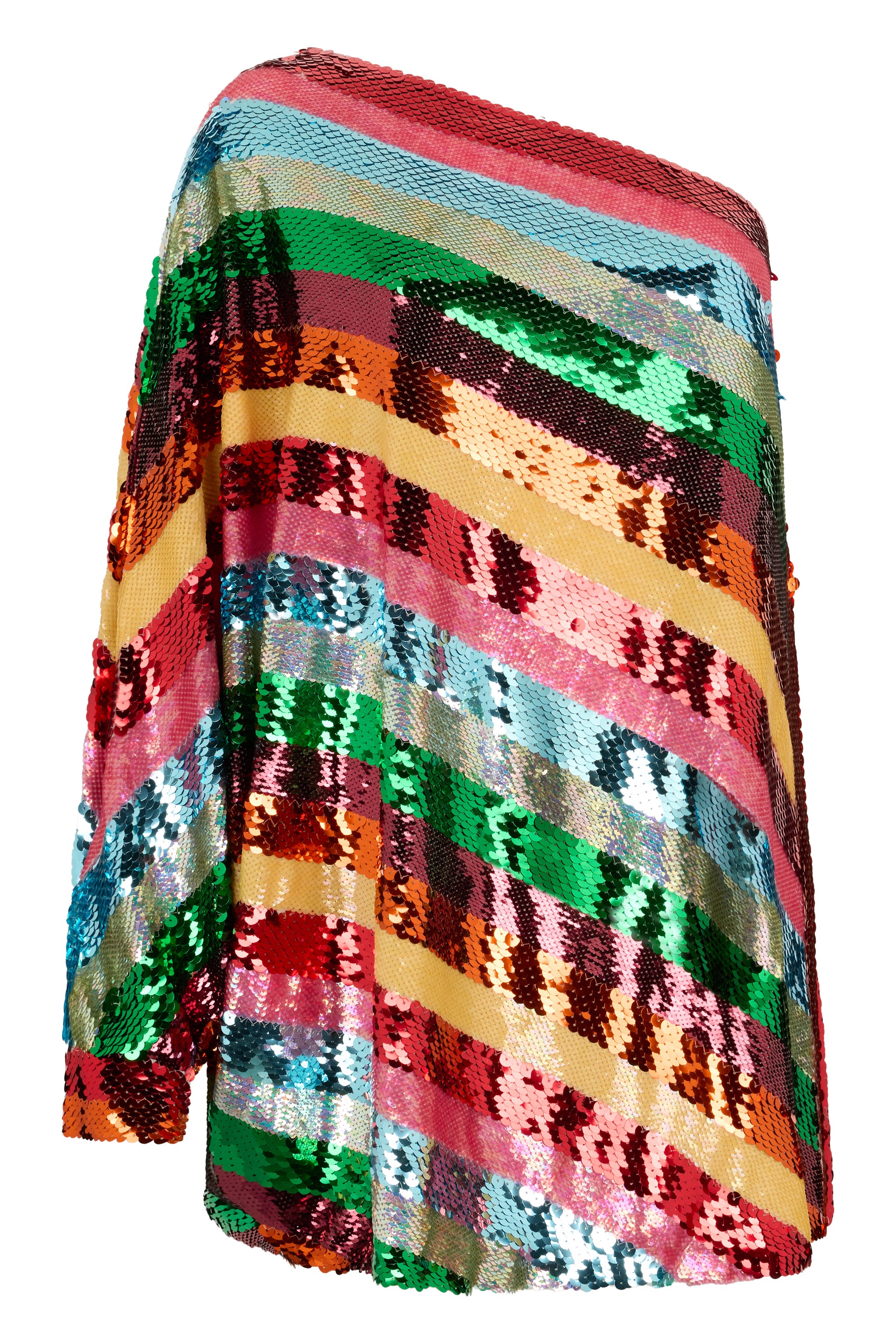 Top long sleeves with multicolored sequins with sequins