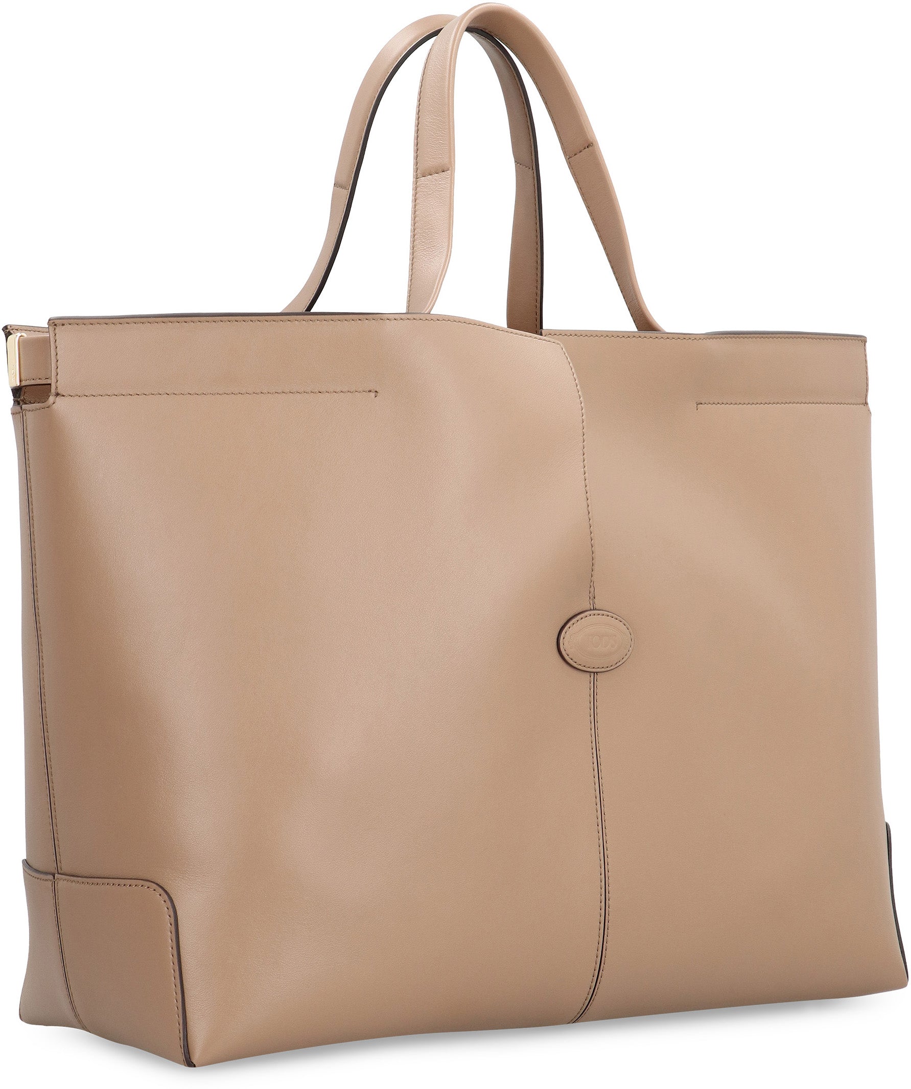 Folio leather tote