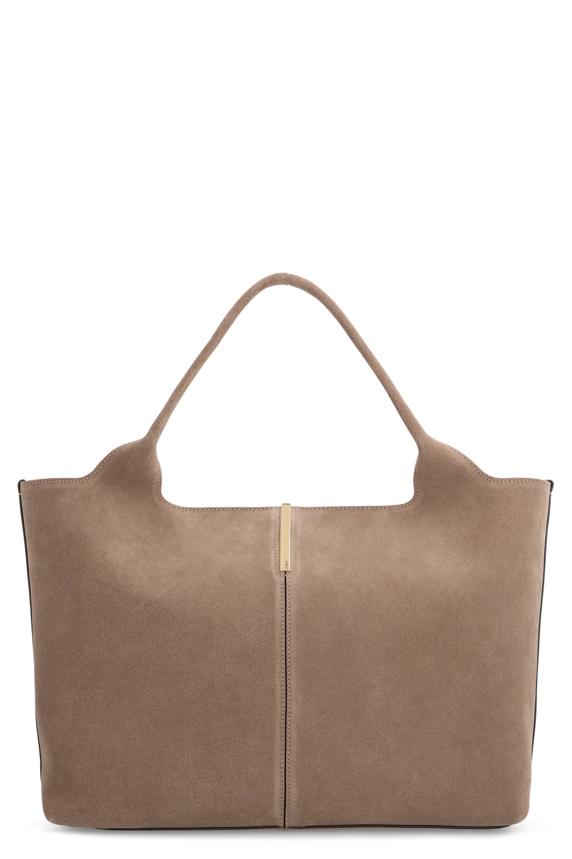 Medium-small suede shopping bag
