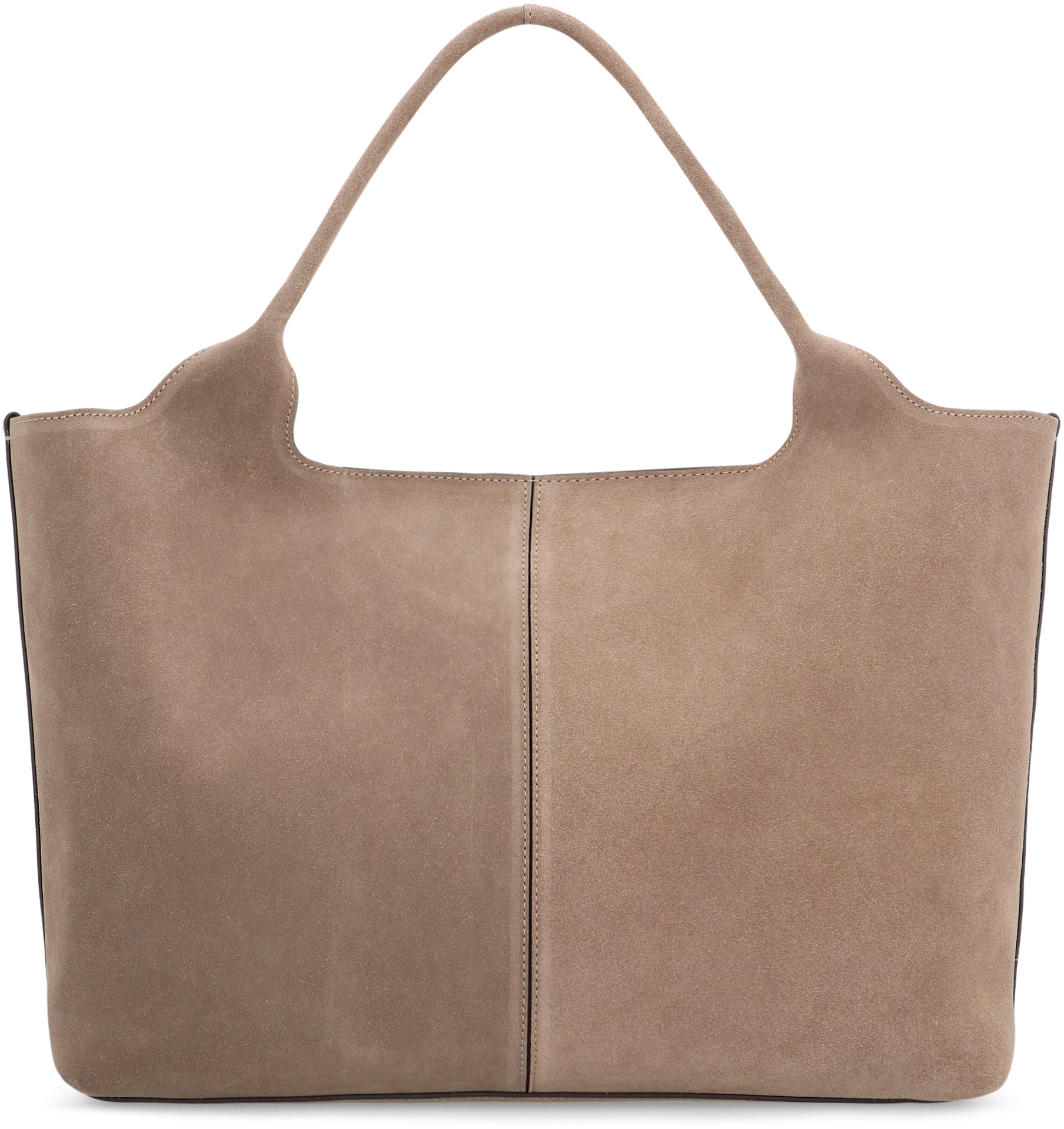 Medium-small suede shopping bag