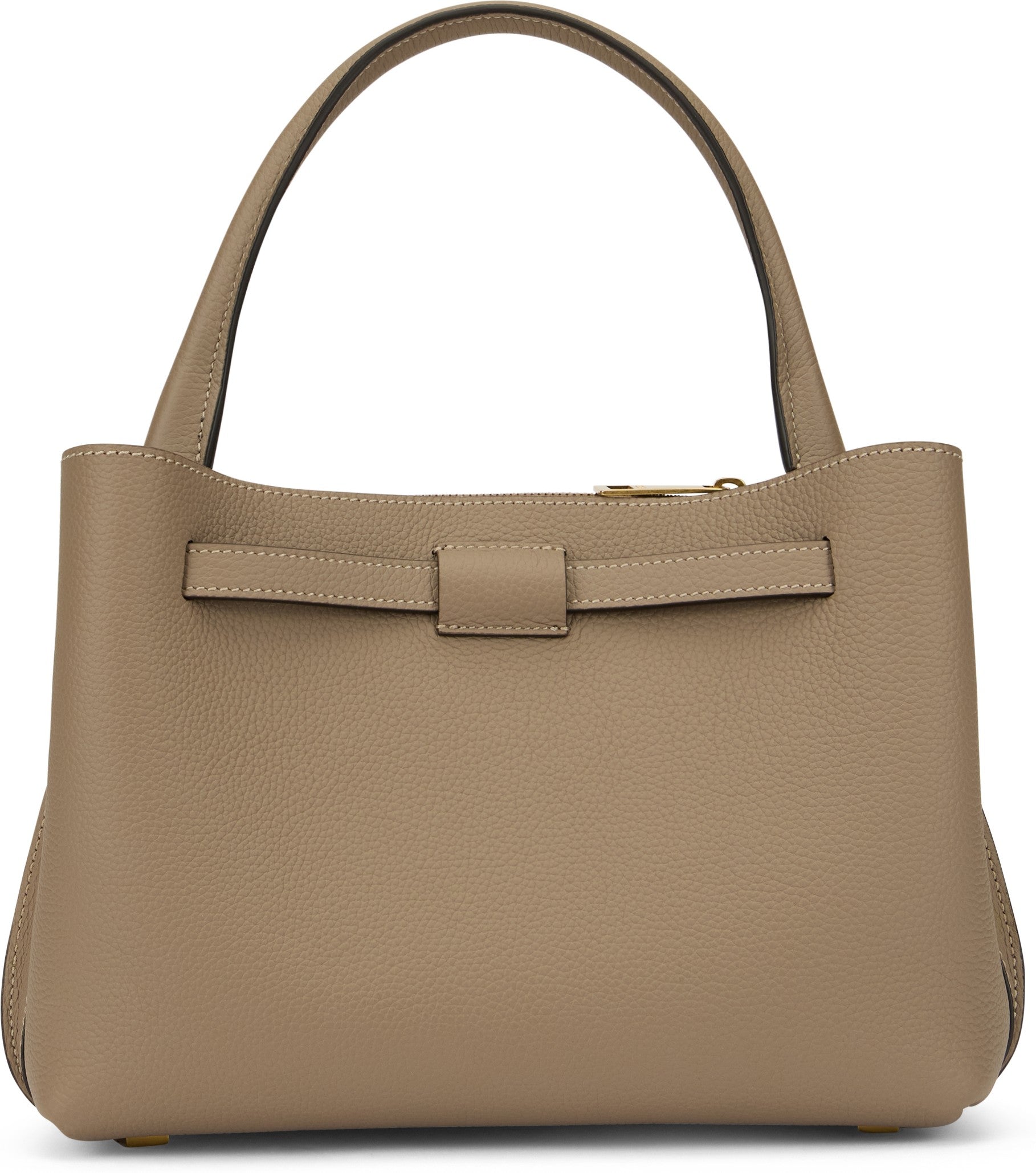 Mini handbag in beige calfskin