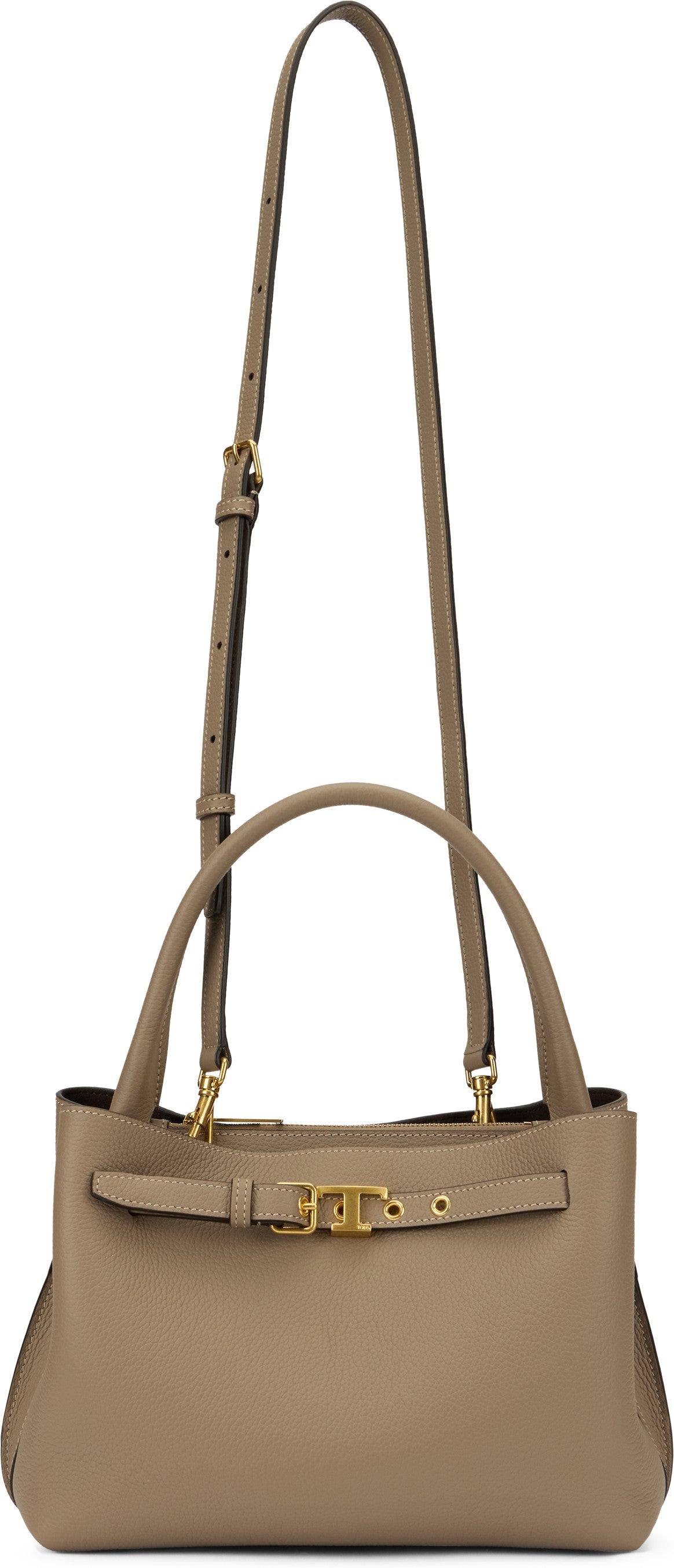 Mini handbag in beige calfskin