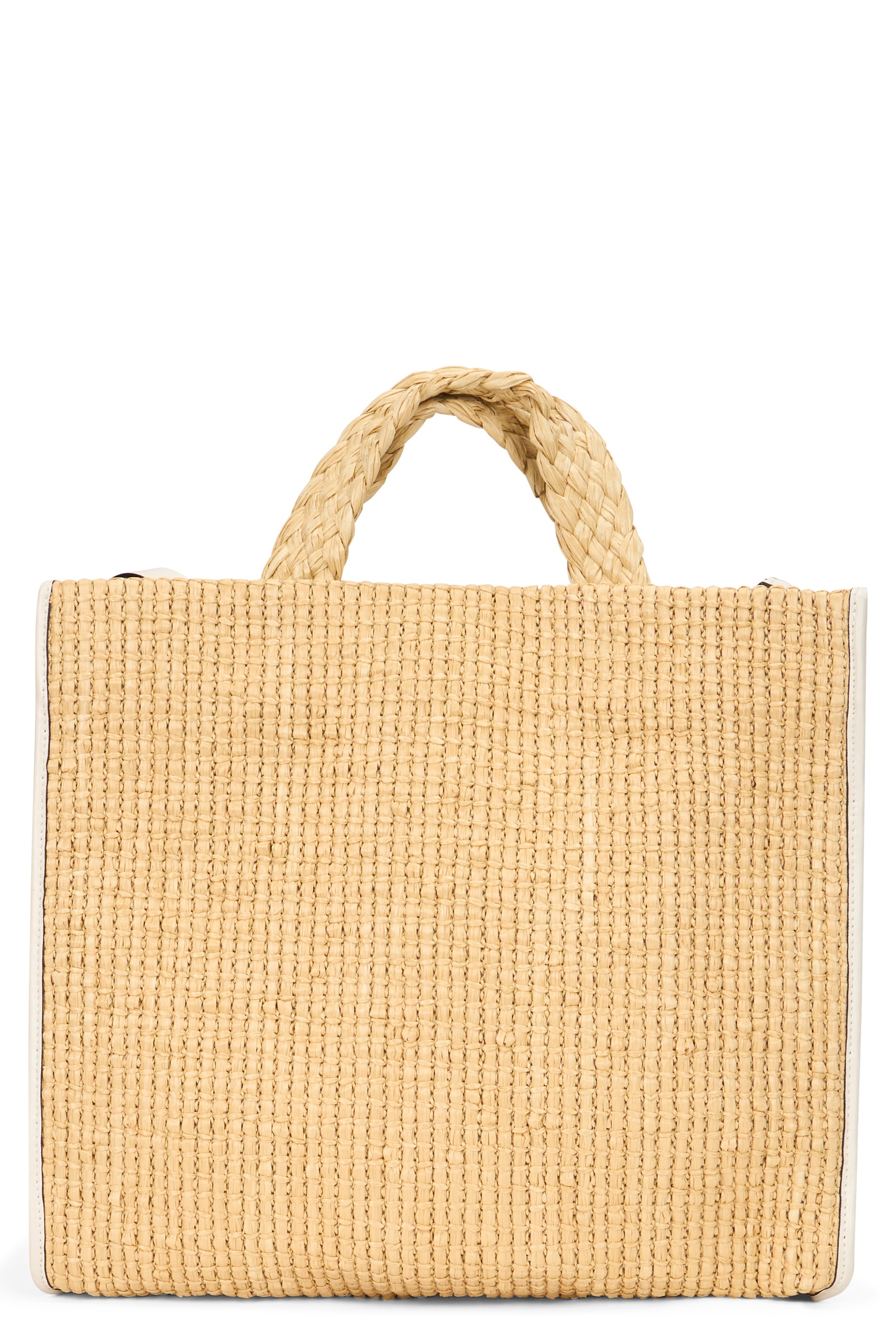 Beige summer bag with casual and versatile design.