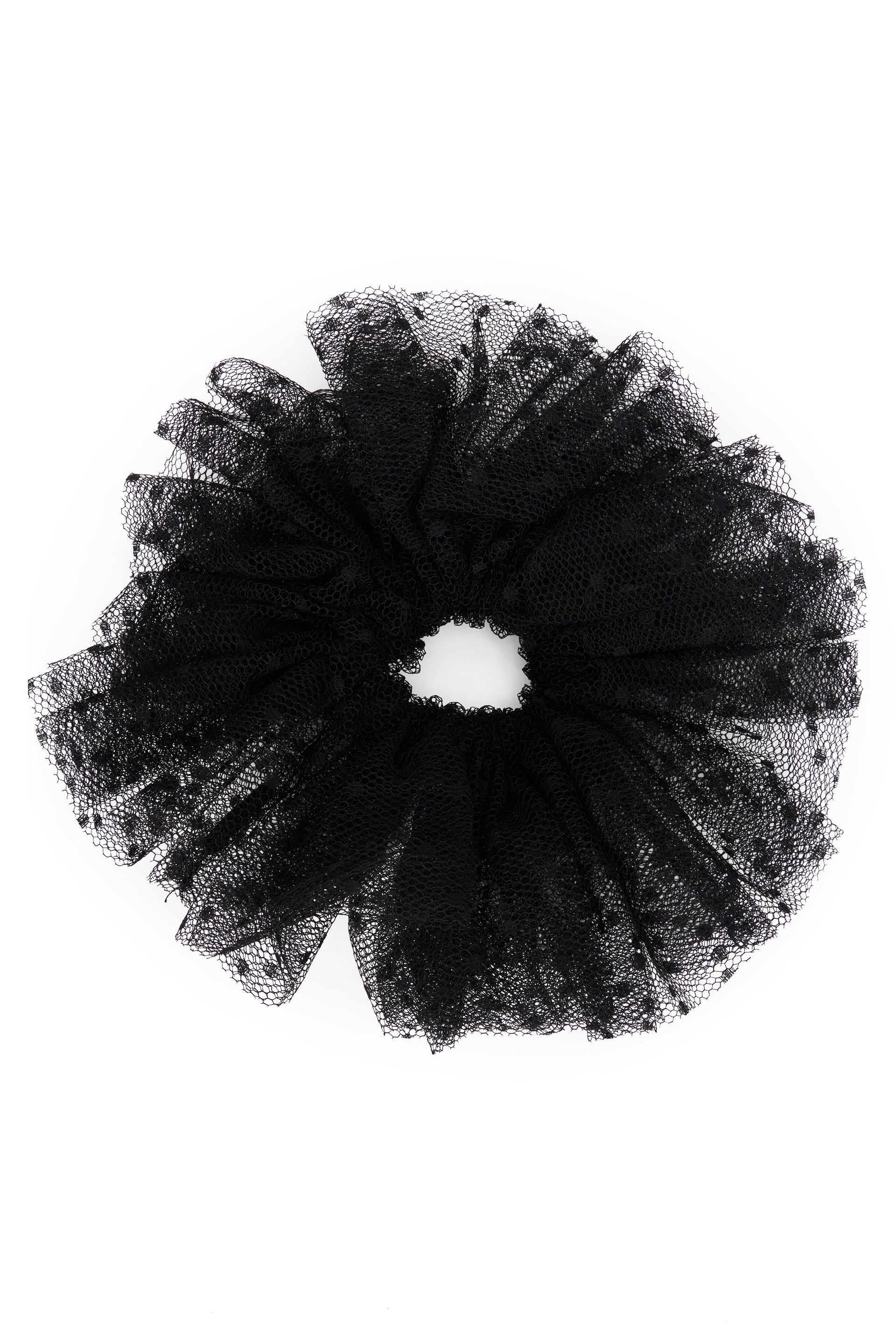 Black hair tie, elegant and versatile.