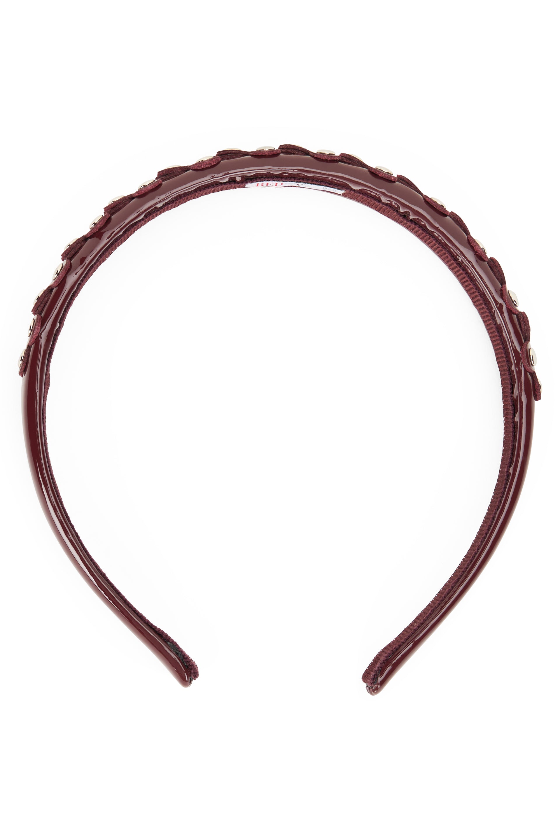 Bordeaux headband with elegant and refined design.