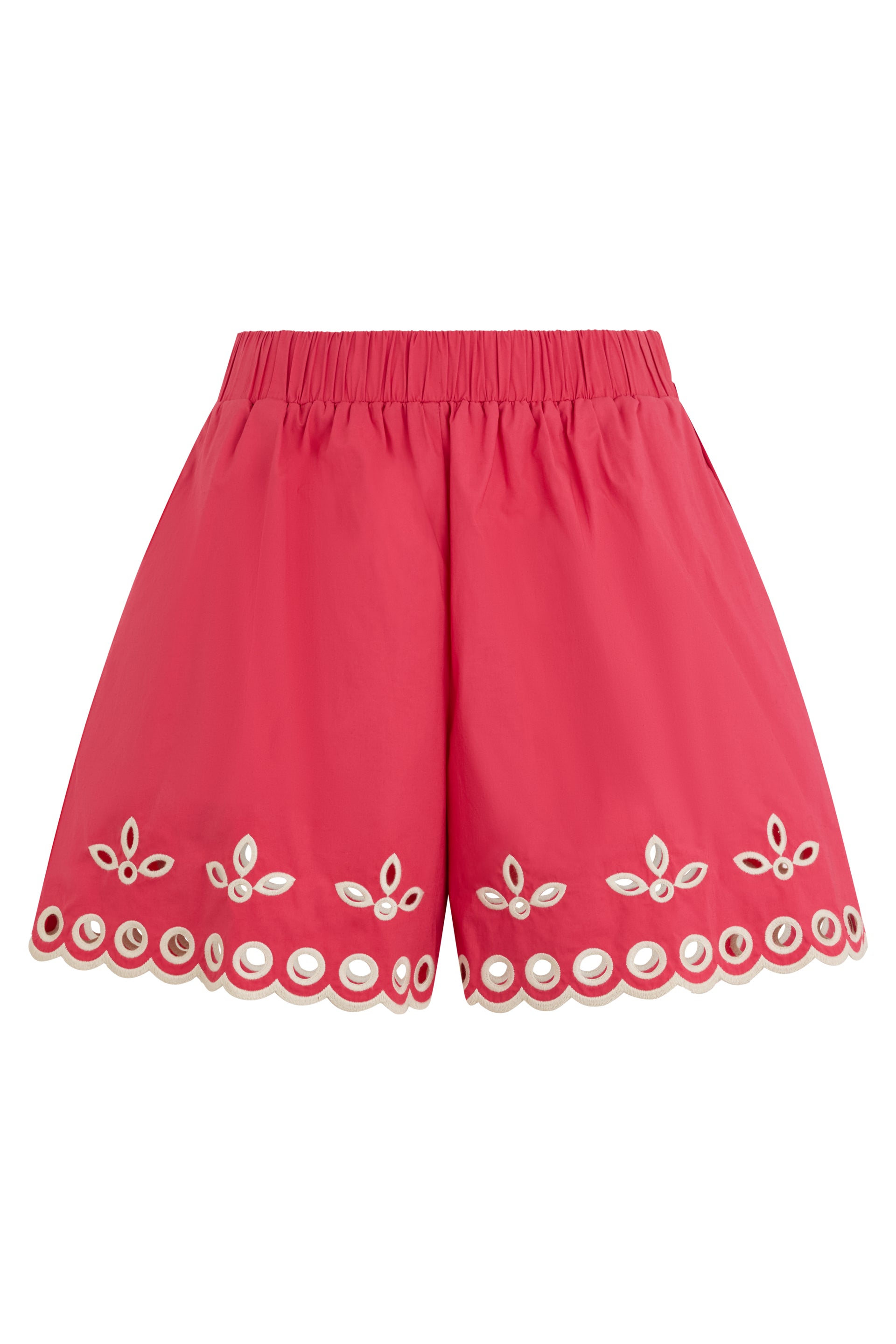 Elegant fuchsia shorts in lightweight fabric.