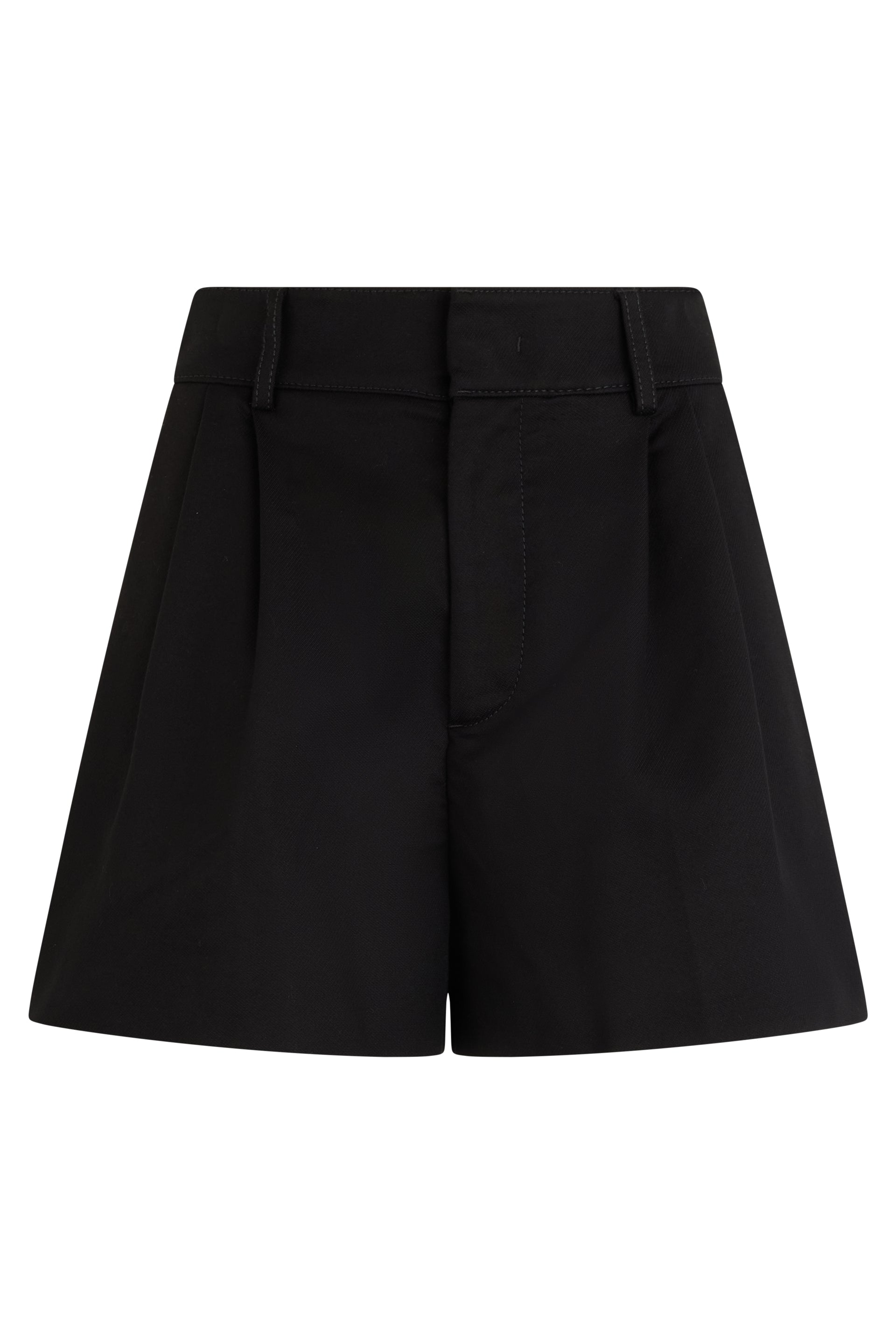 Elegant black shorts, lightweight and versatile.