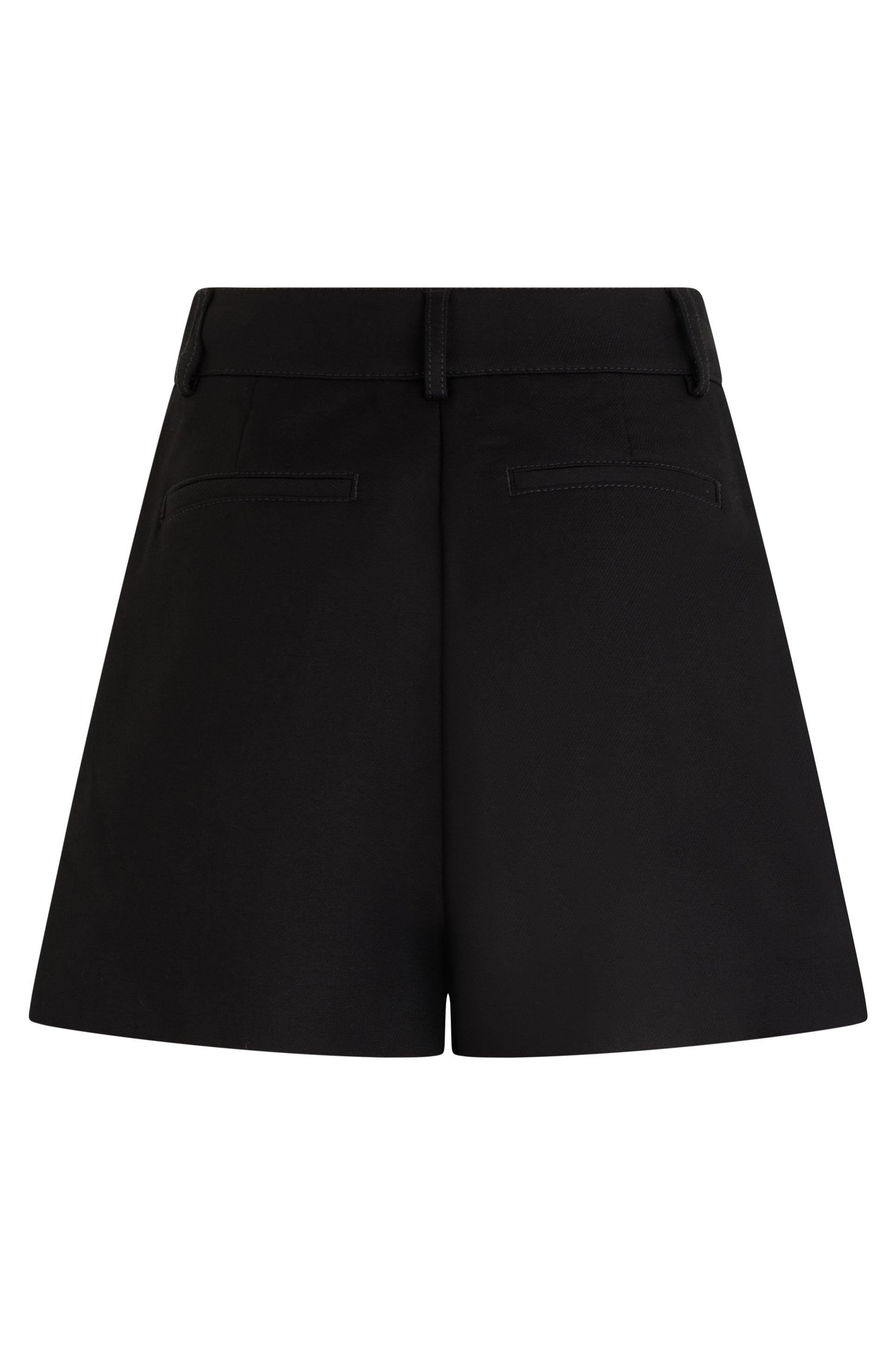 Elegant black shorts, lightweight and versatile.