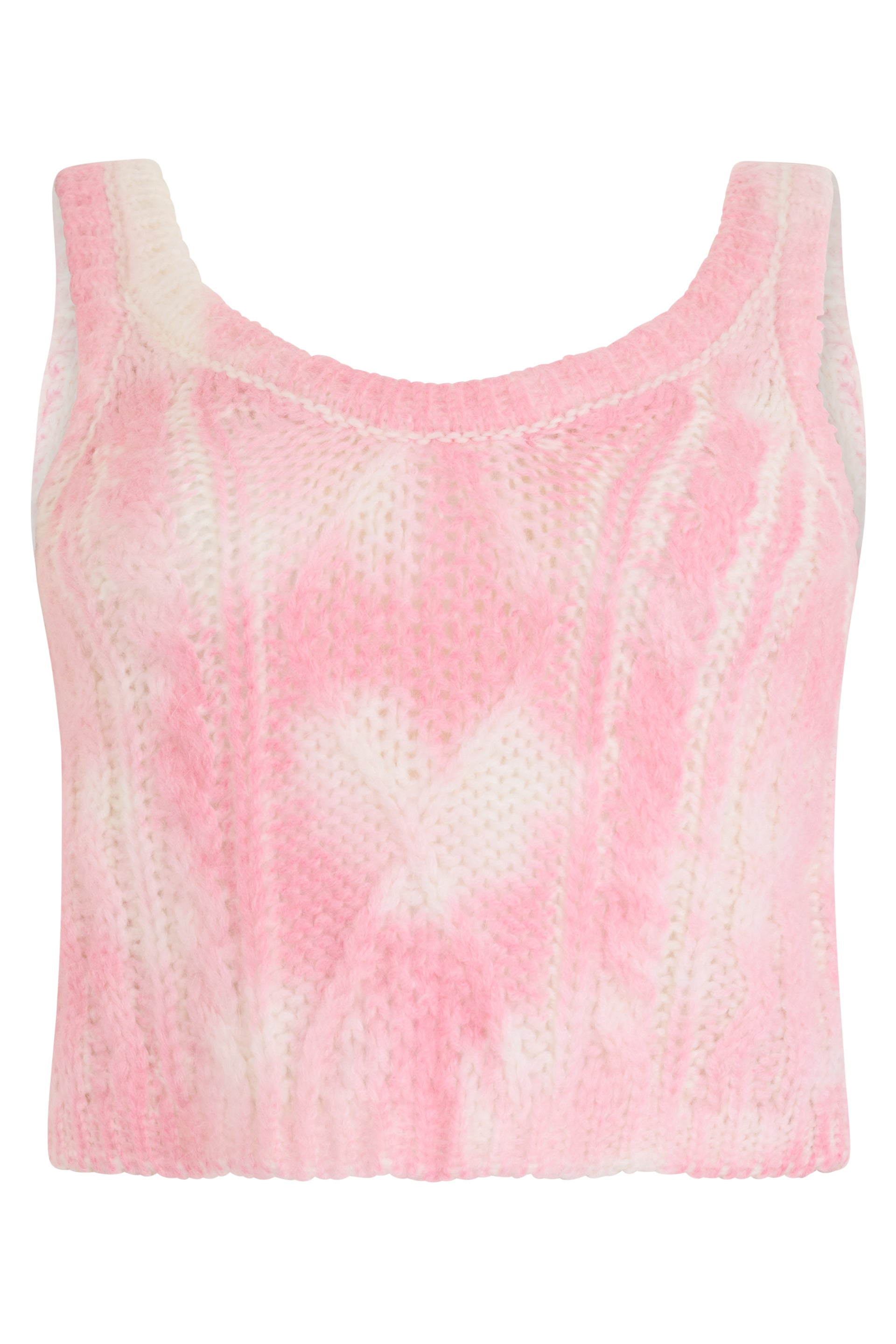 Sleeveless pink top, minimal and versatile.