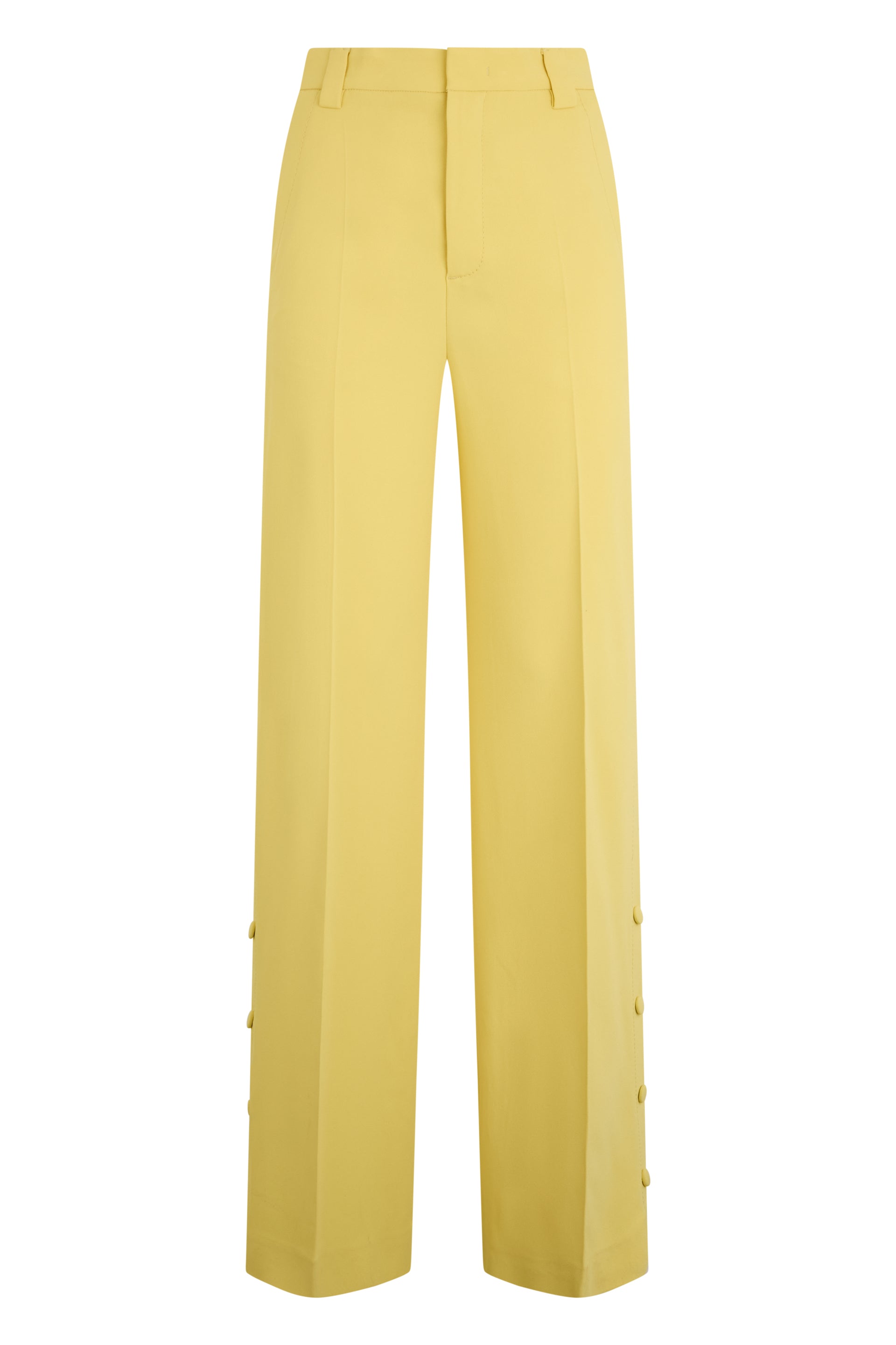 Soft, elegant, long yellow pants.