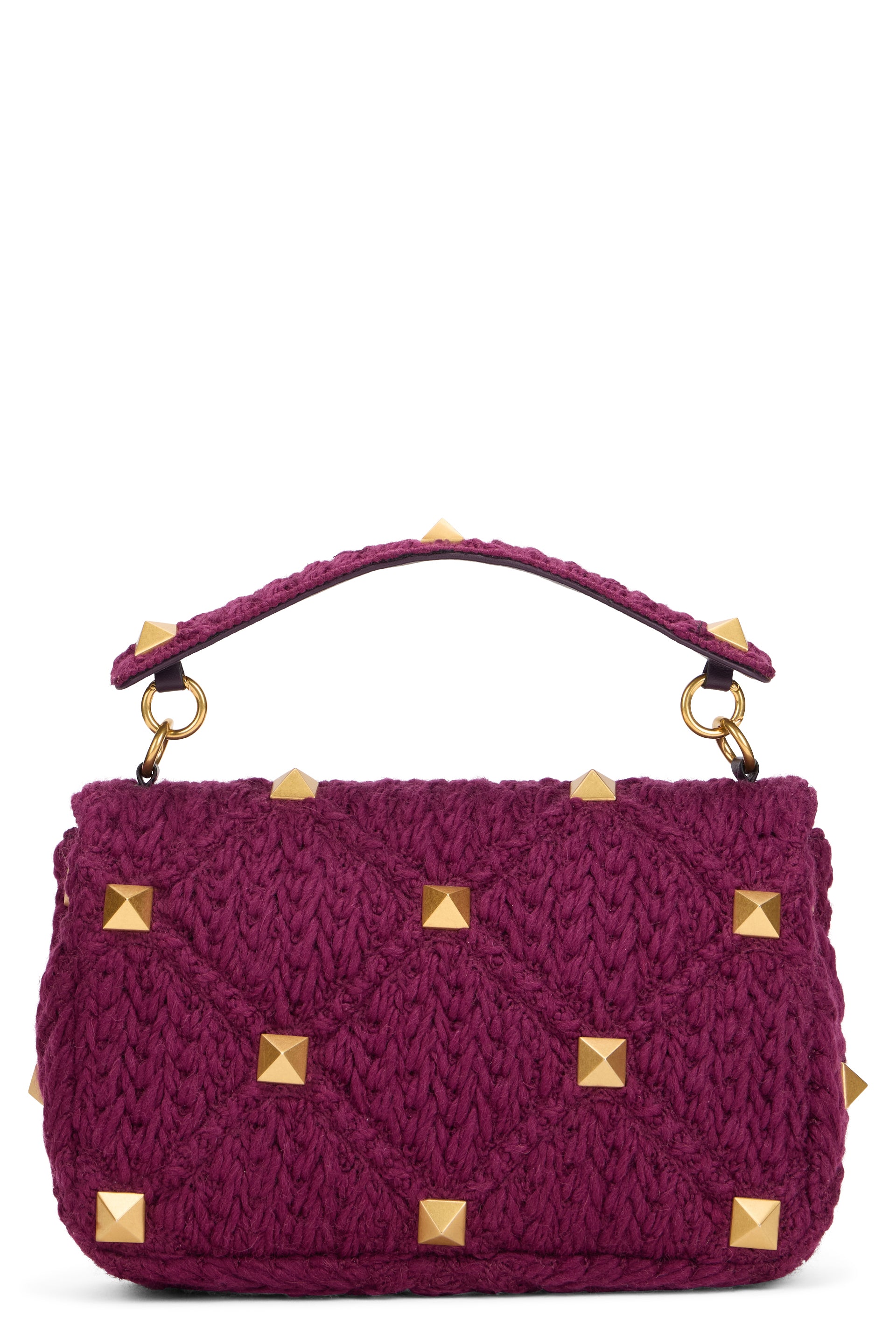 Elegant purple bag with golden details