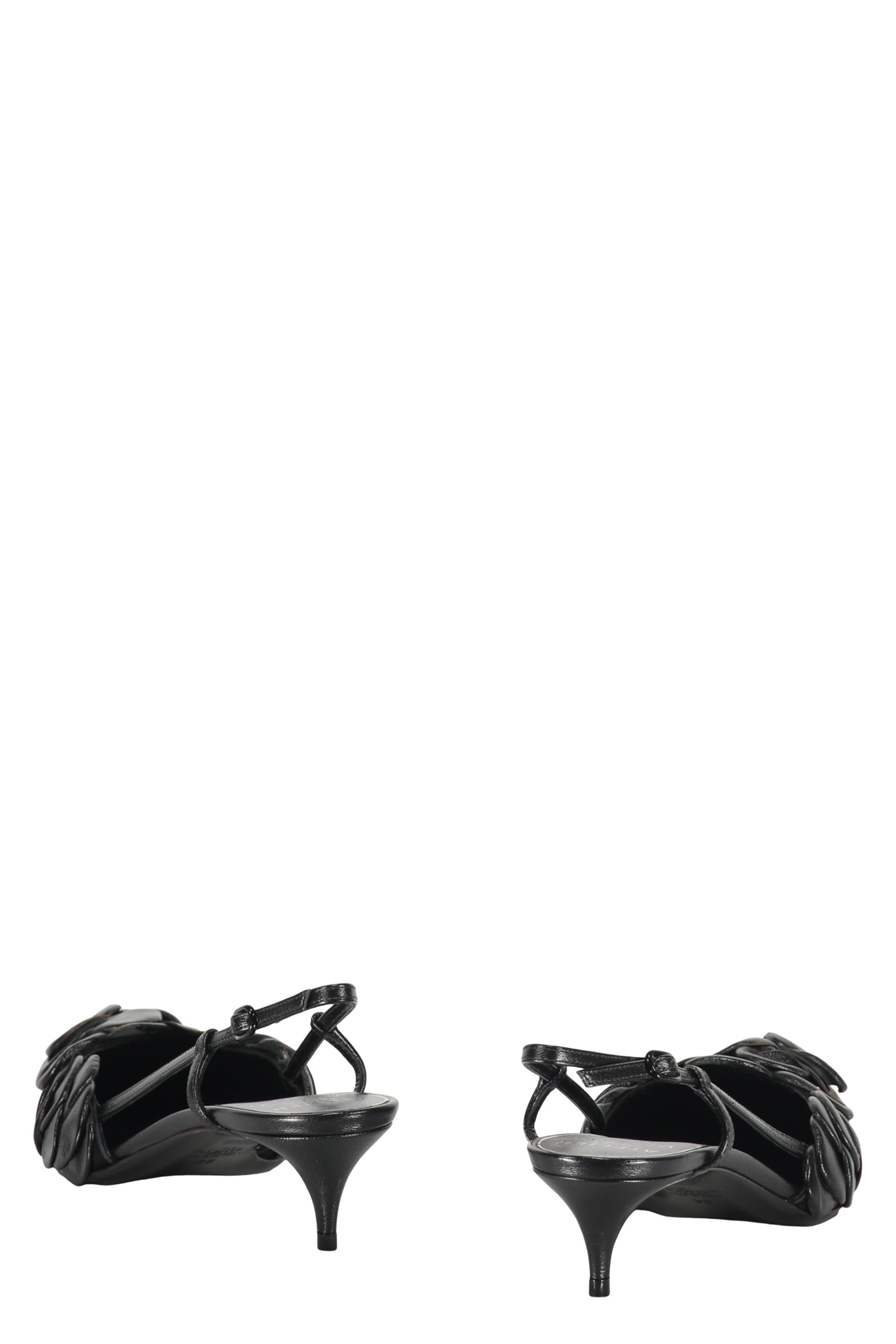 Leather slingback pumps