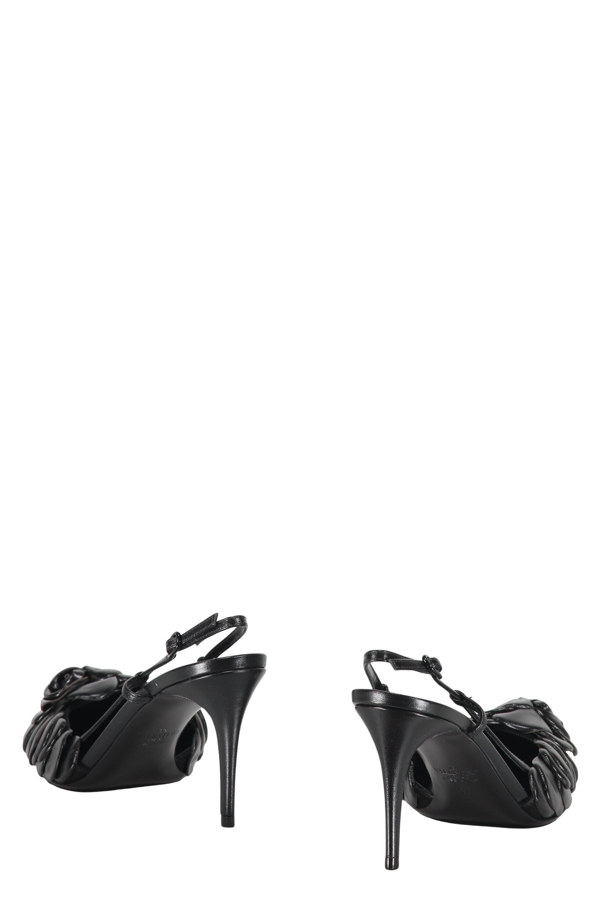 Leather slingback pumps