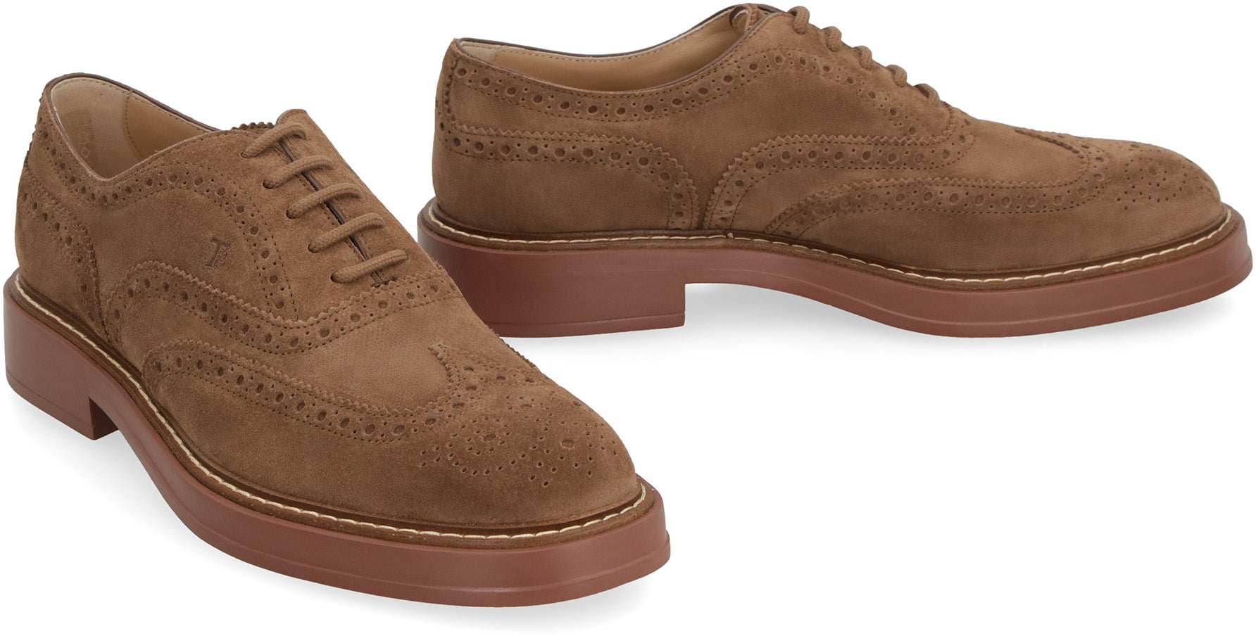 Suede lace-up shoes