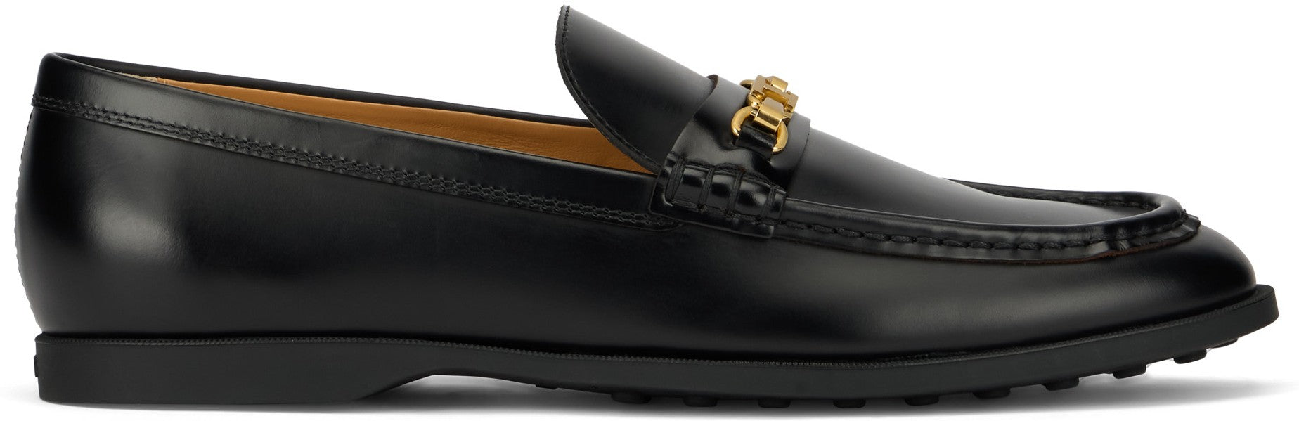 Black calfskin loafers
