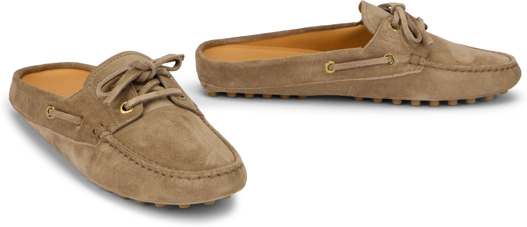 Suede loafers in beige