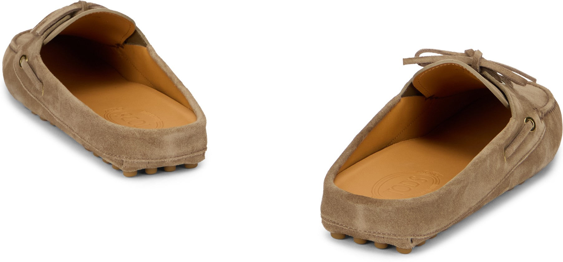 Suede loafers in beige