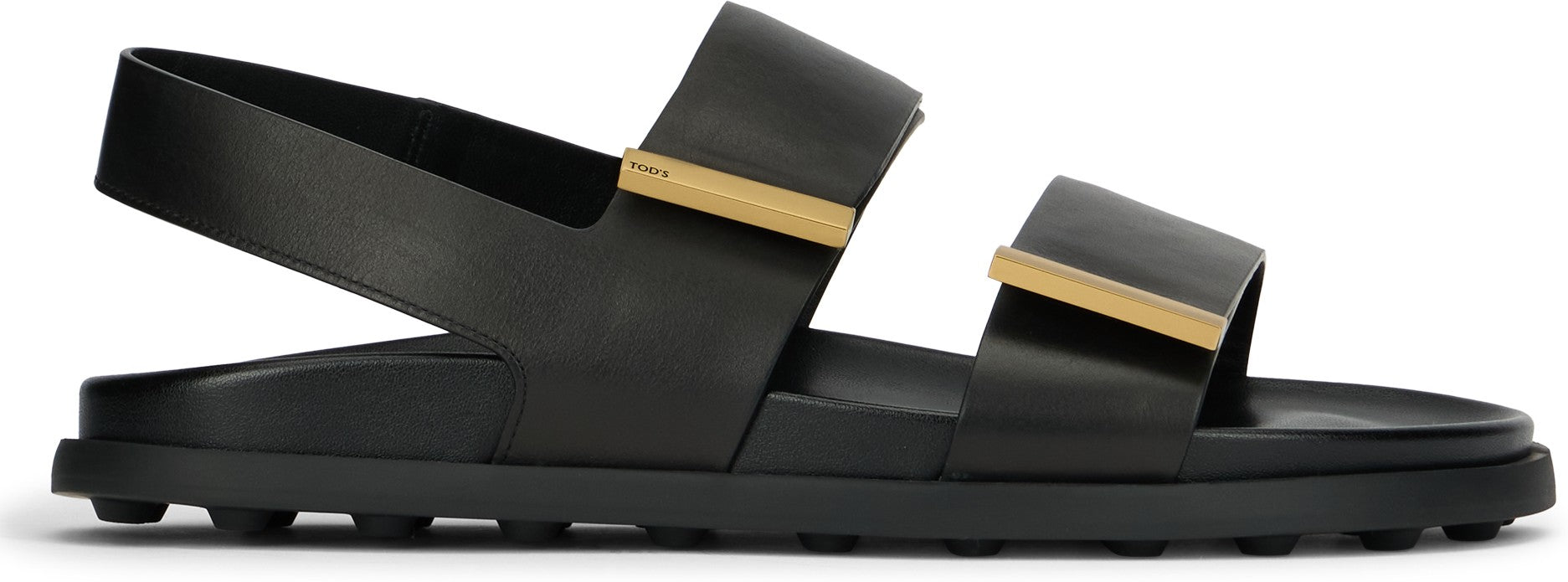 Leather Sandals with Metallic Detail