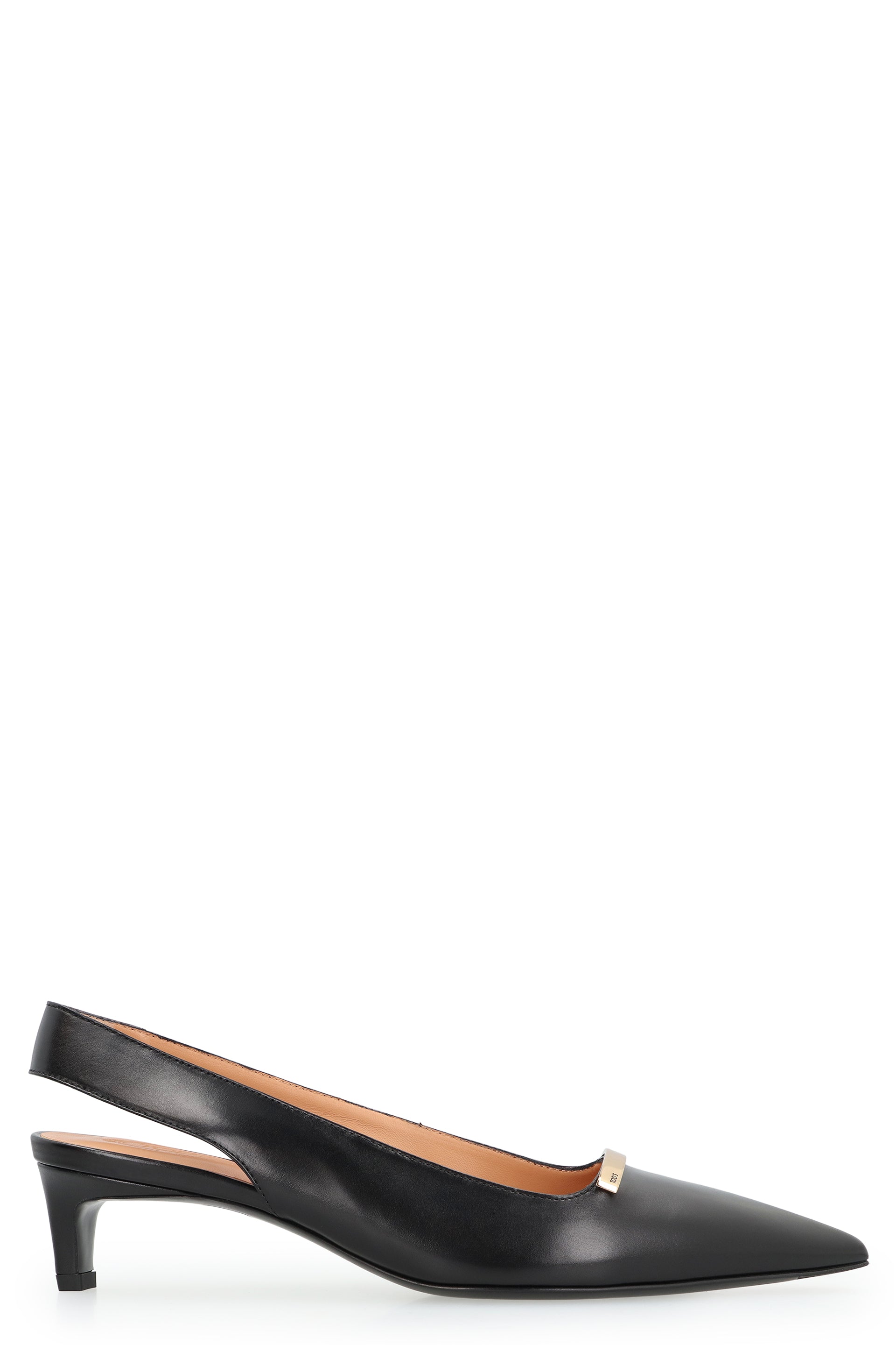 Leather slingback pumps