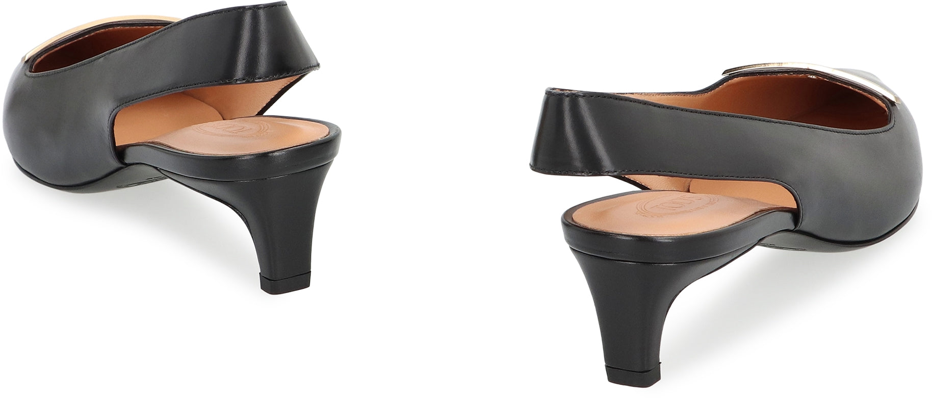 Leather slingback pumps