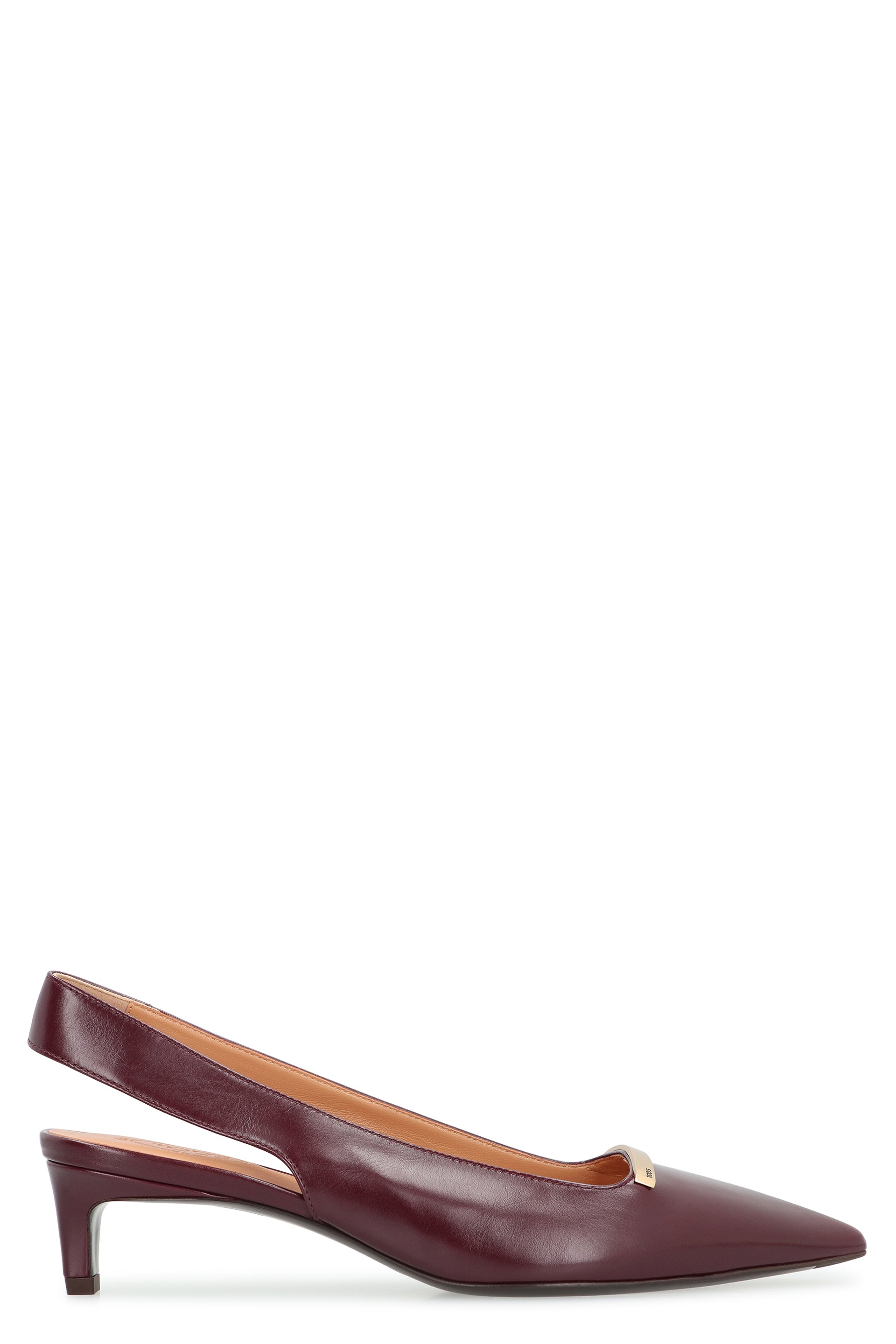 Leather slingback pumps