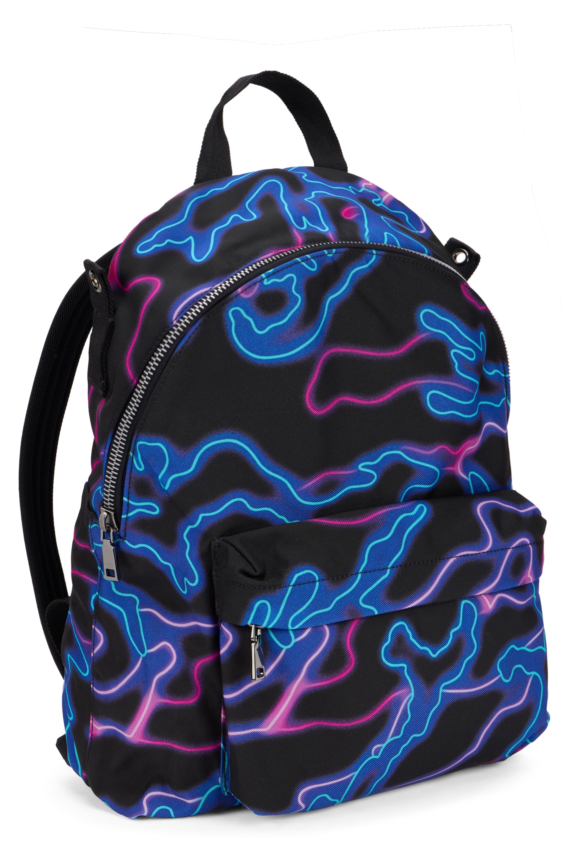 Vibrant blue and purple backpack that is durable and spacious