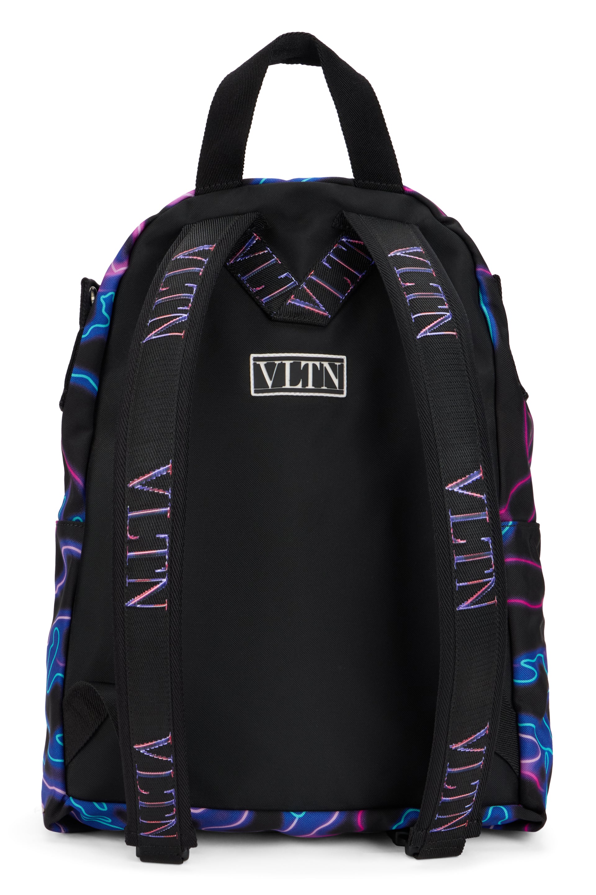 Vibrant blue and purple backpack that is durable and spacious