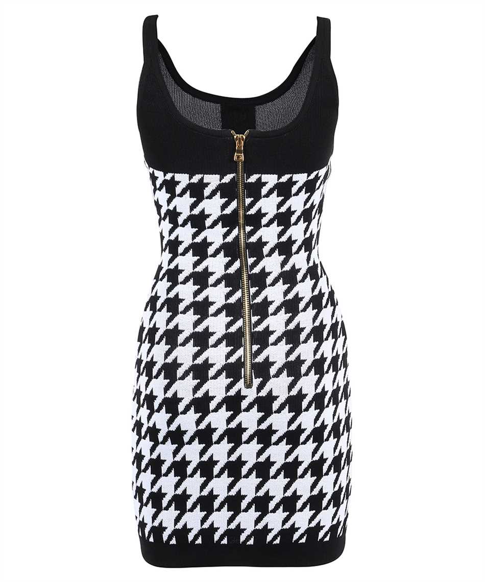 Embellished houndstooth sheath dress