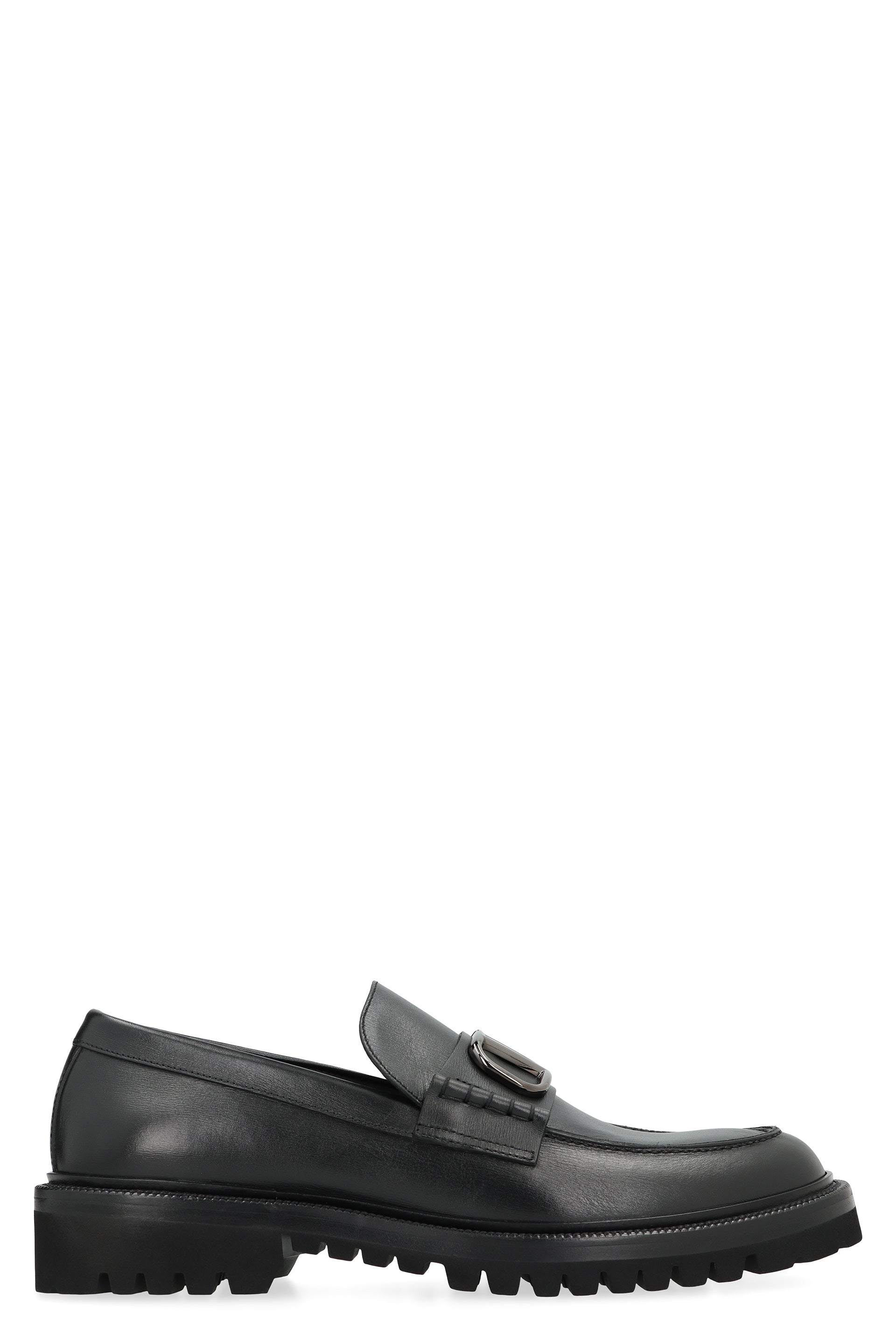 Valentino Garavani - Vlogo leather loafers