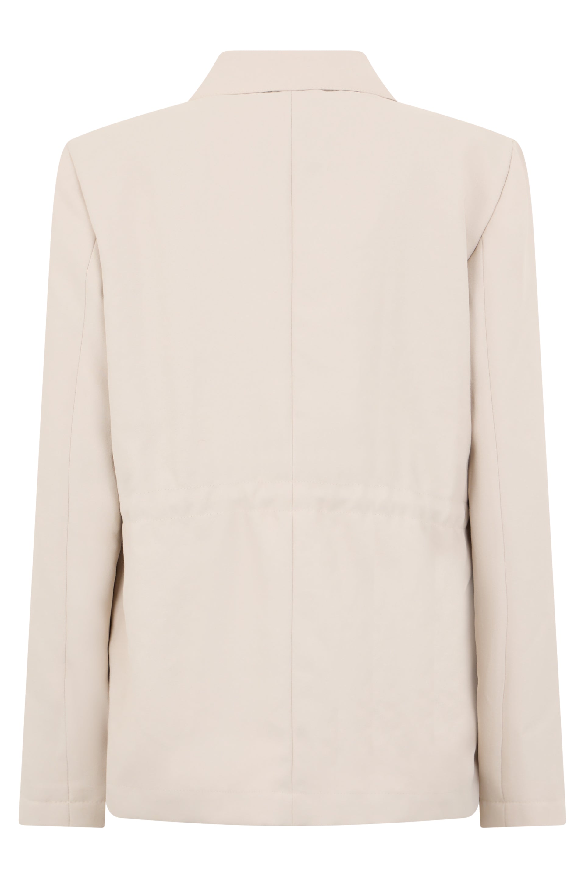 Stylish light beige jacket with zip pockets